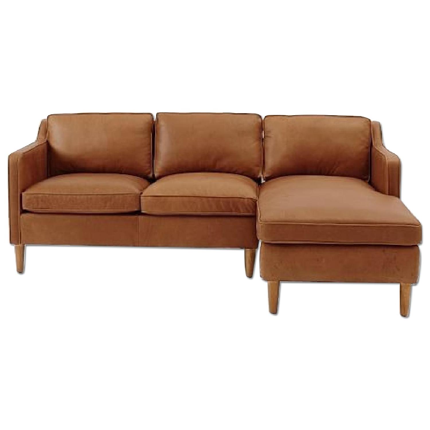 West Elm Hamilton Leather Sofa (81") - Thumbnail 5