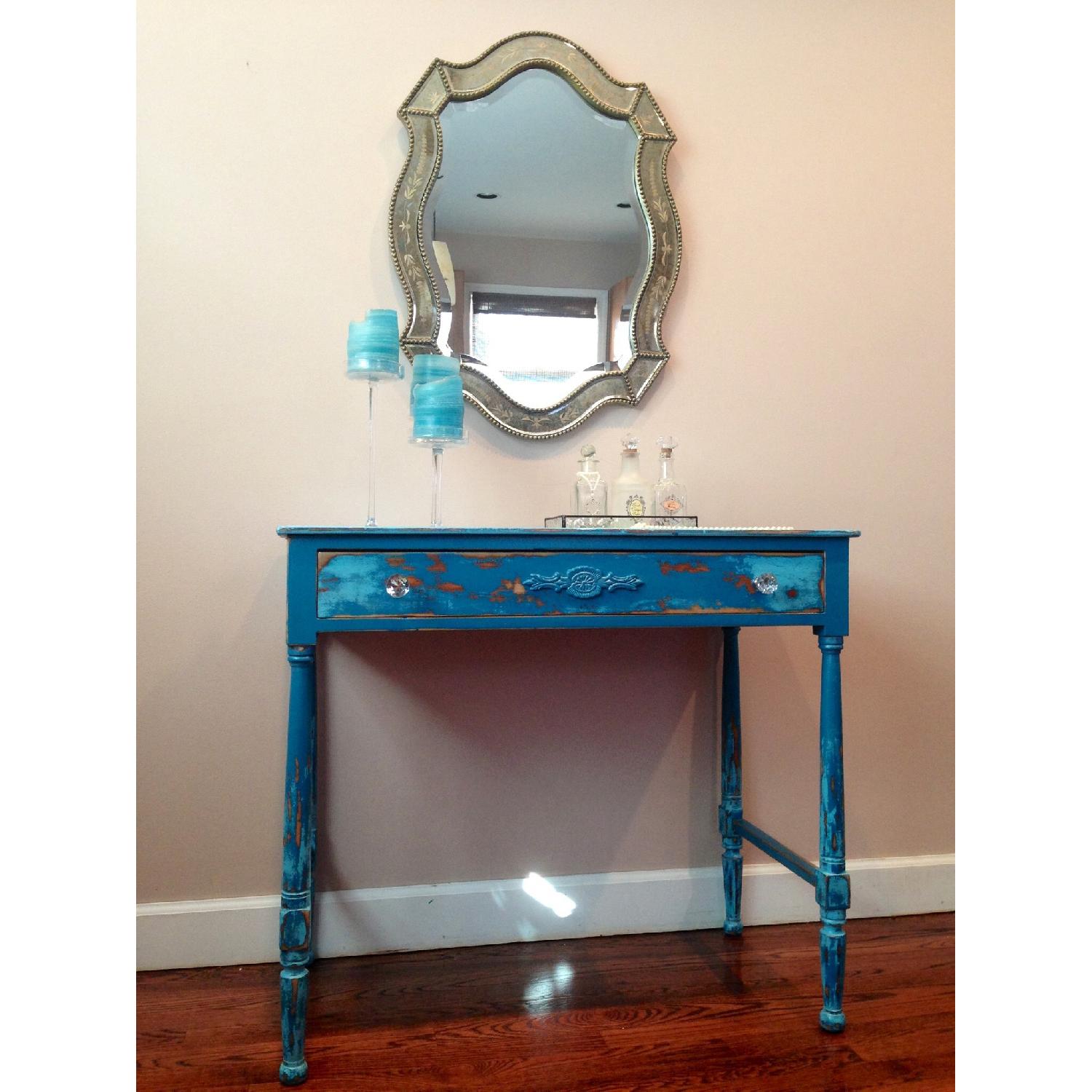 Refinished Distressed Side Table - image-1