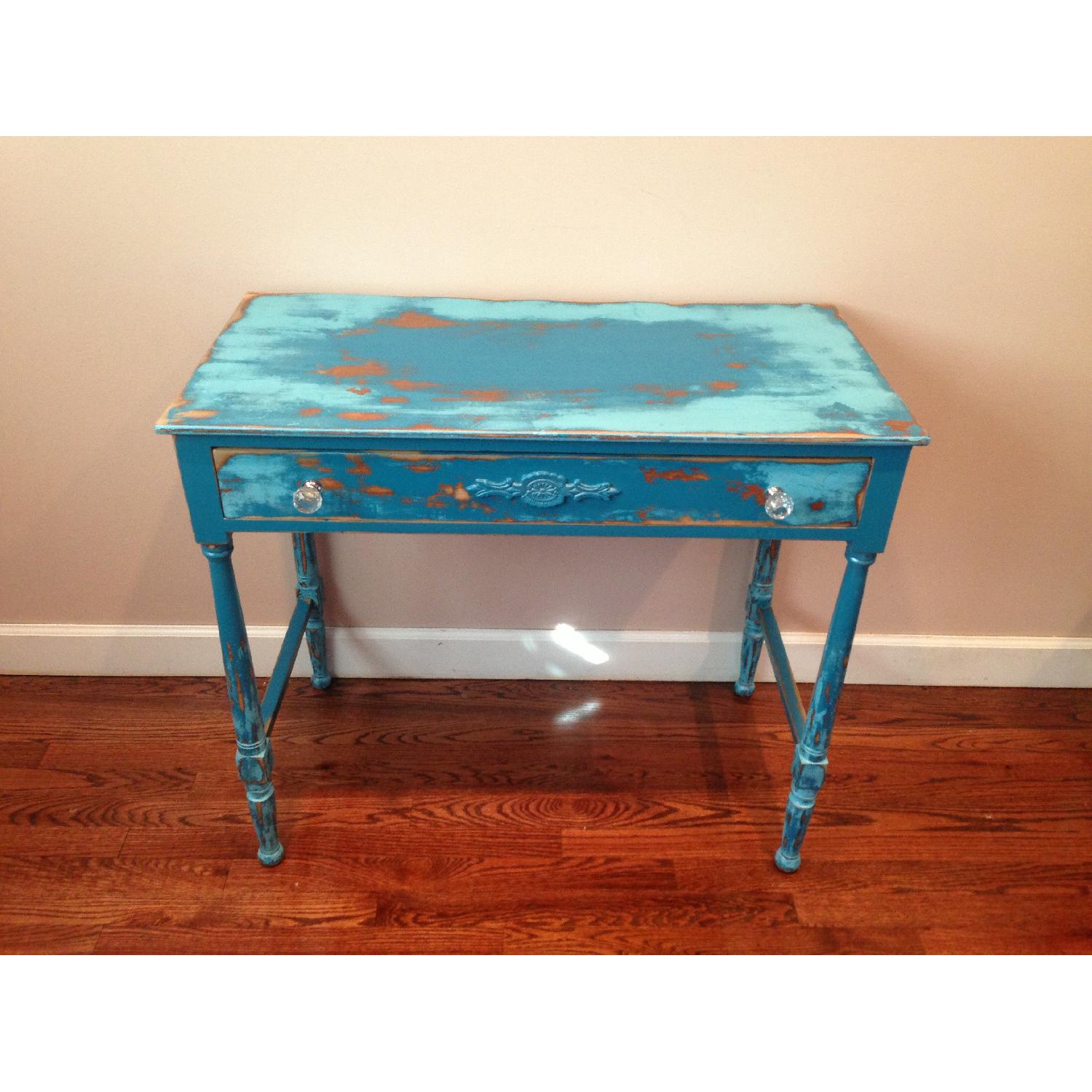 Refinished Distressed Side Table - image-5