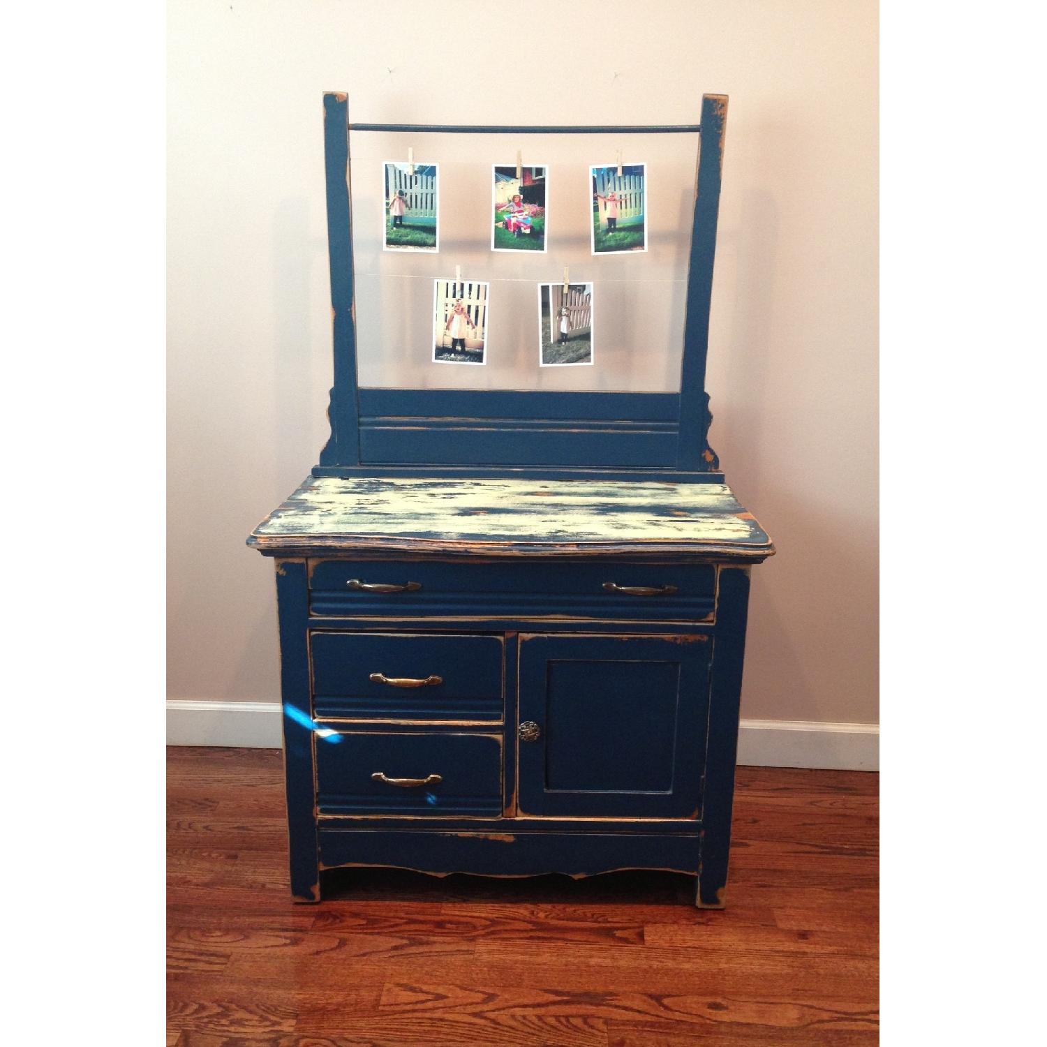 Refinished Distressed Old Wash Stand - image-1