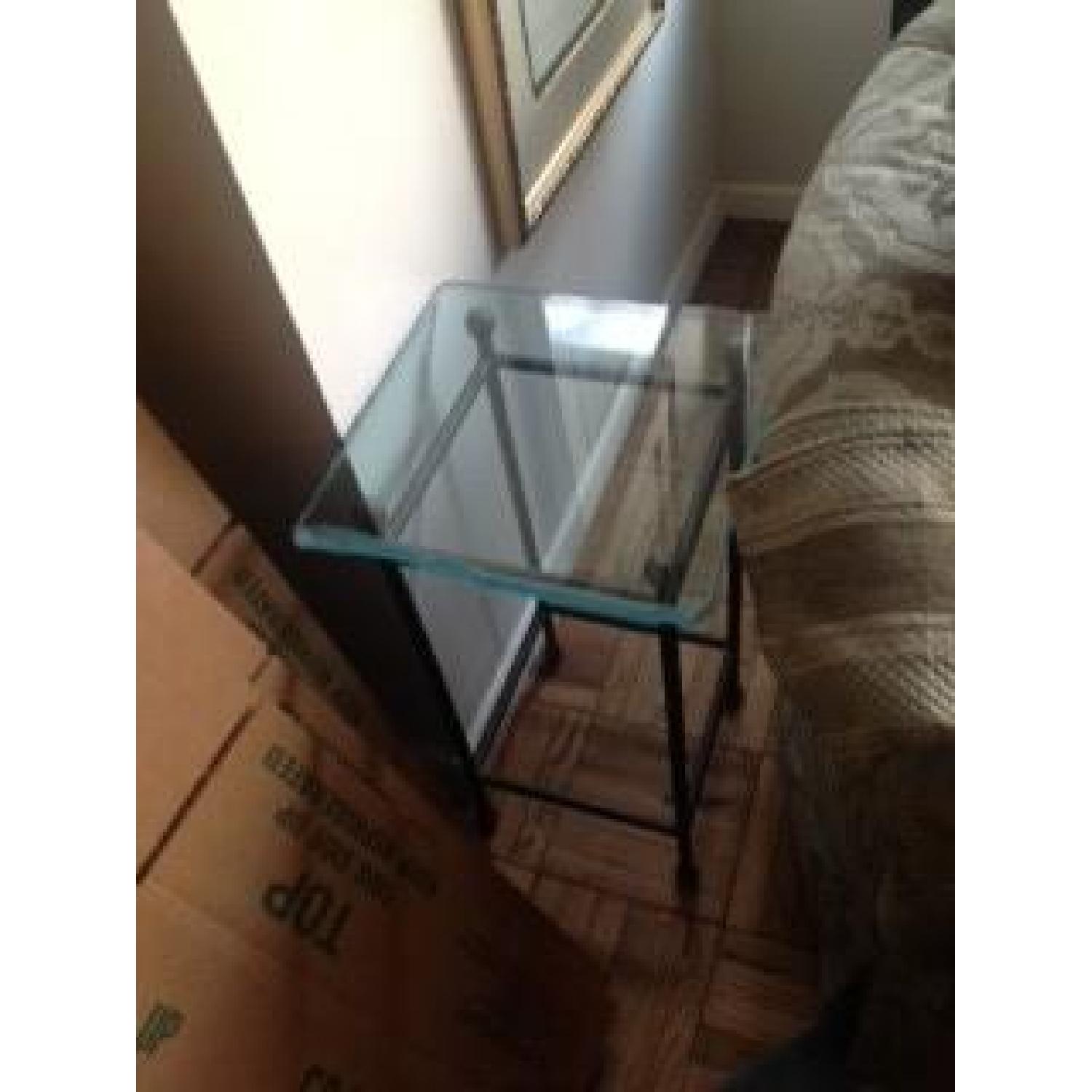 Brancusi Iron/Glass End Table - image-1