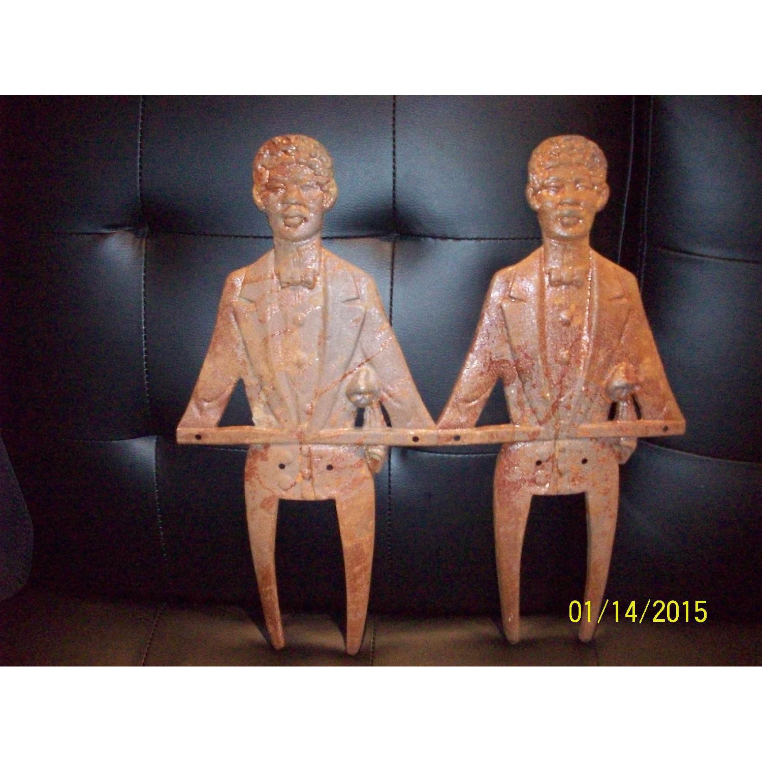 Rare Collection of Vintage Black Americana Cast Iron Antique Butler/Stewards - Set of 8 - image-1