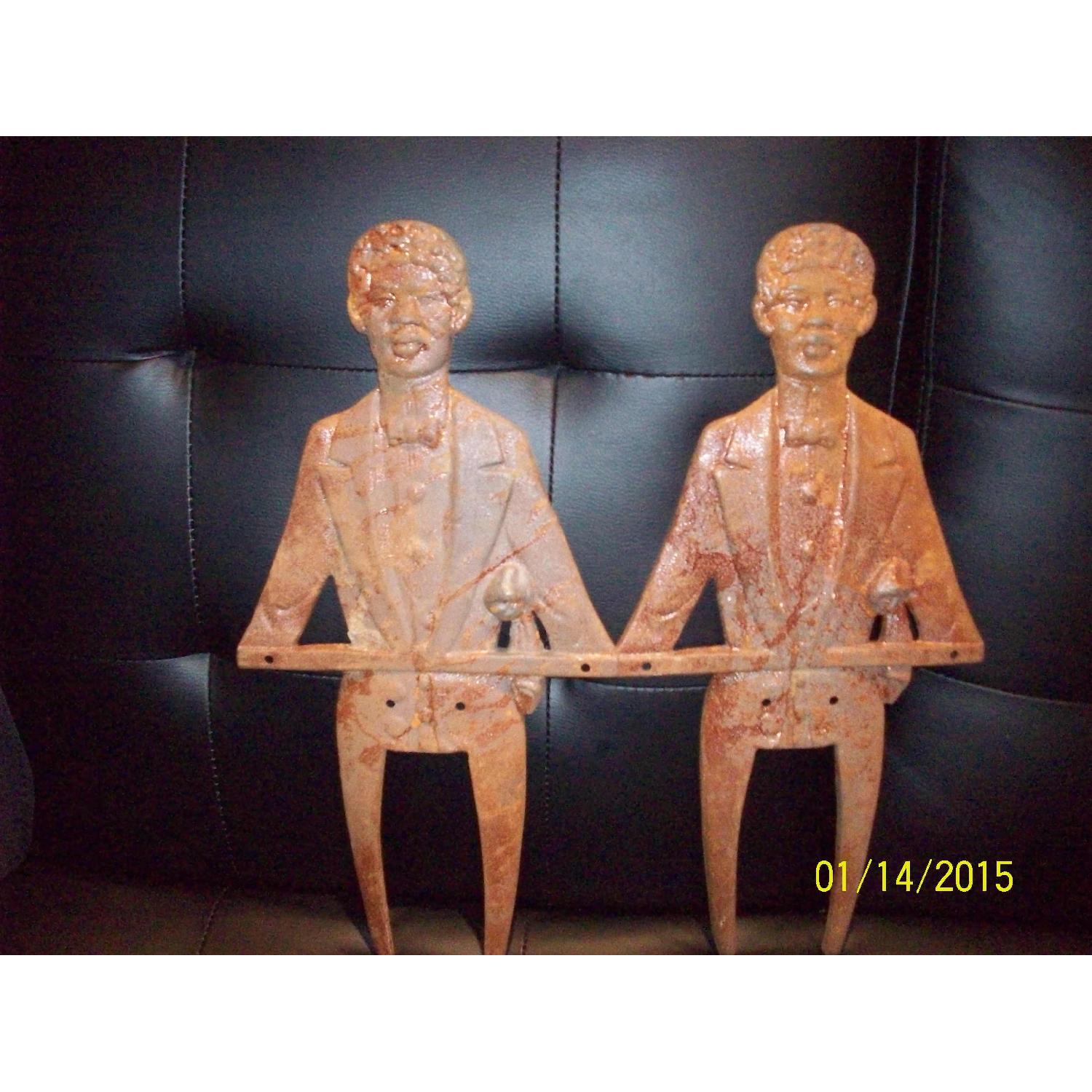 Rare Collection of Vintage Black Americana Cast Iron Antique Butler/Stewards - Set of 8 - image-2