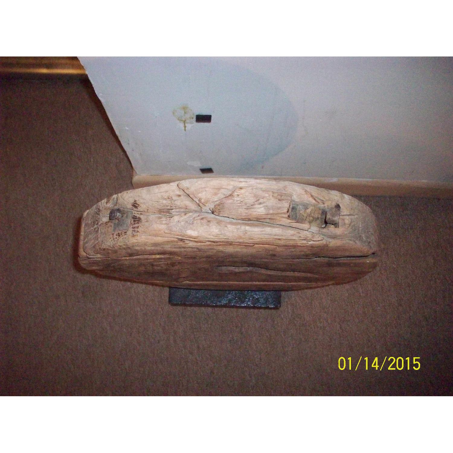 Antique Asian Wagon Wooden Wheel - image-6