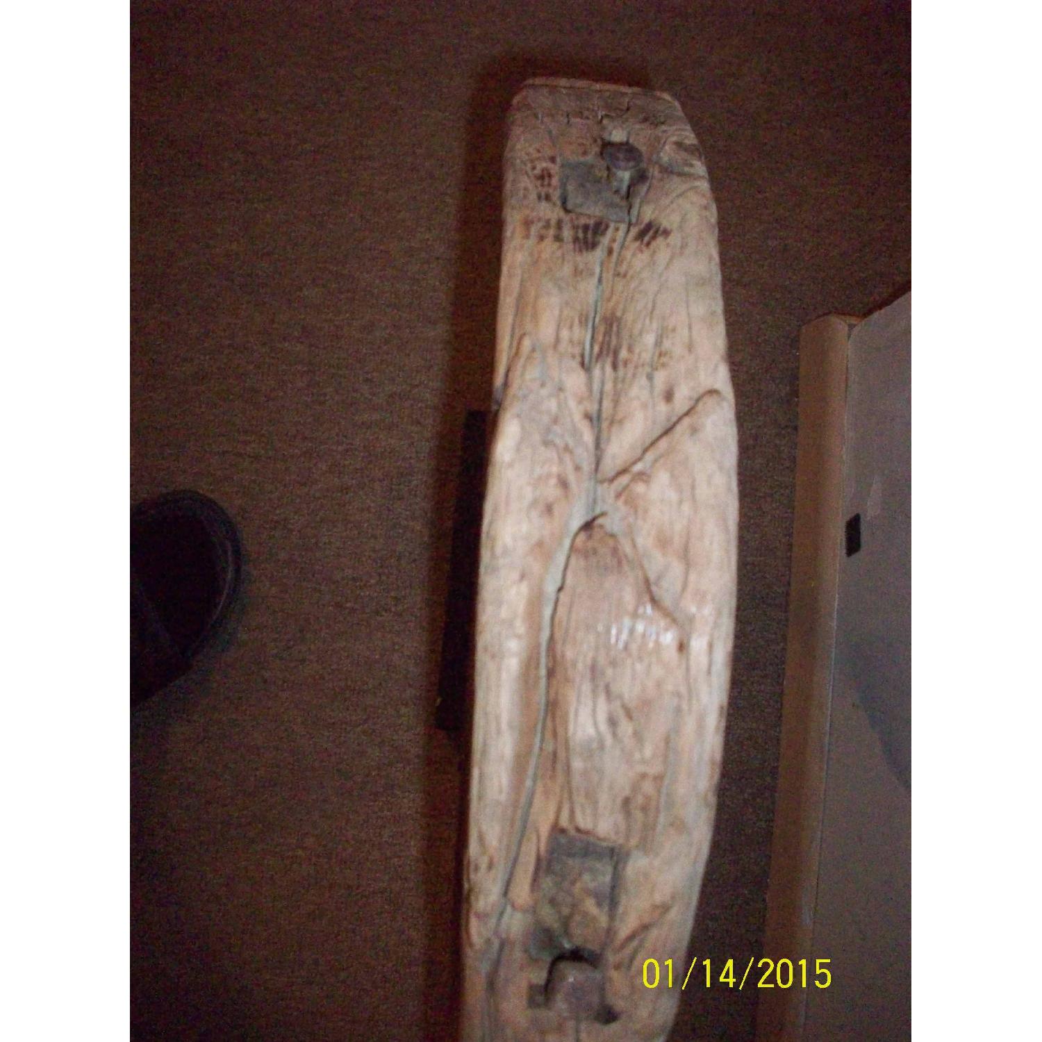 Antique Asian Wagon Wooden Wheel - image-7