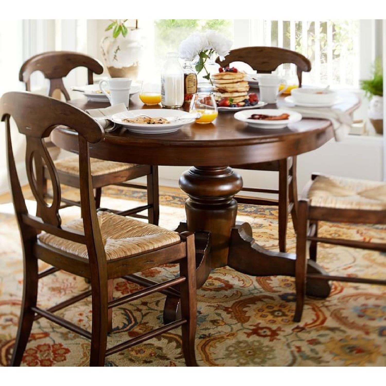 Pottery Barn Tivoli Expandable Pedestal Dining Table w/ 4 Maurice Vallency Chairs