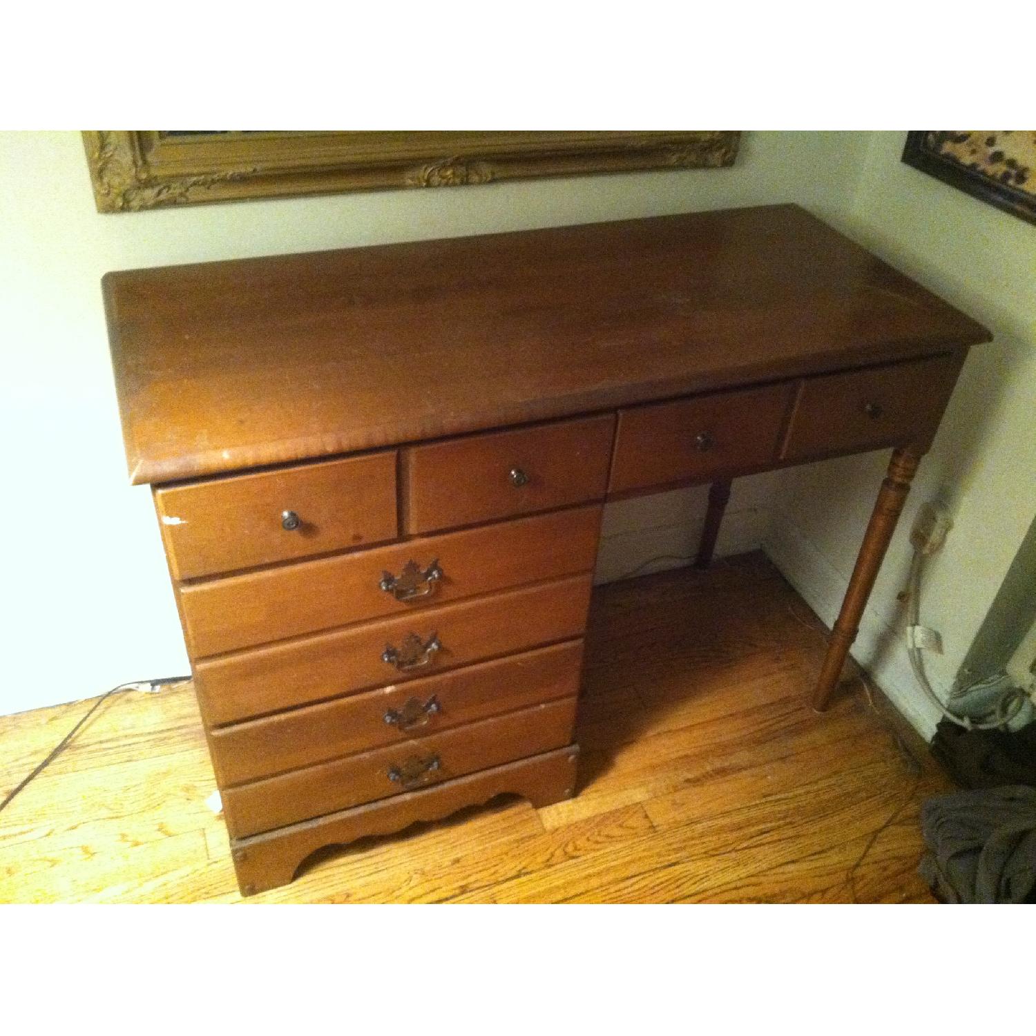 Vintage Wood Desk/Vanity - image-5
