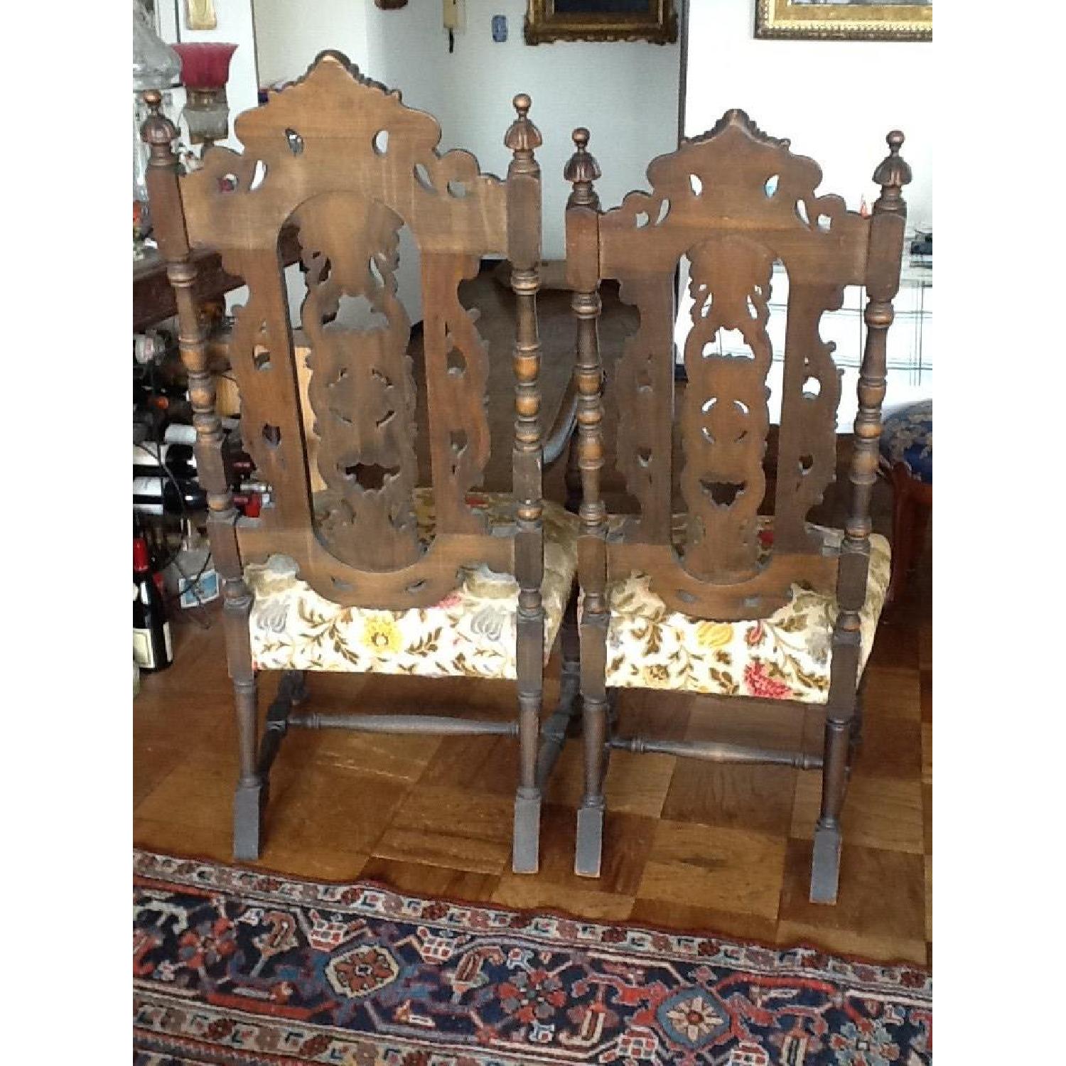 William and Mary Antique Carved Chairs - Set of 2 - image-2