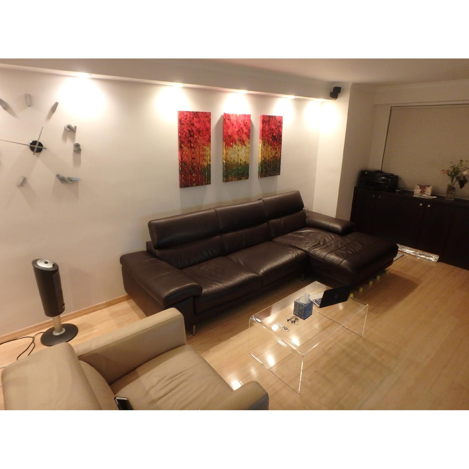 Natuzzi Leather Sectional - image-3