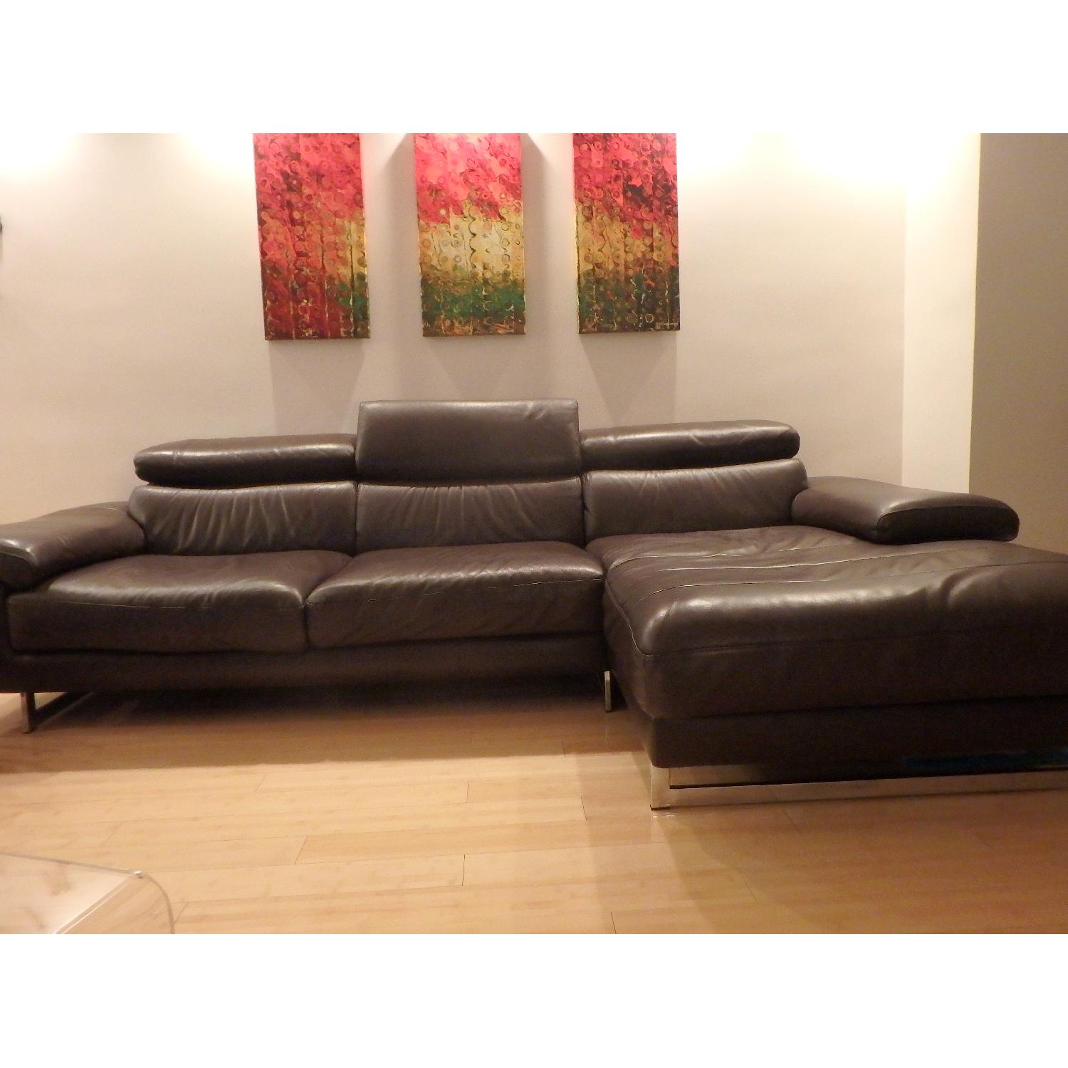 Natuzzi Leather Sectional - image-6