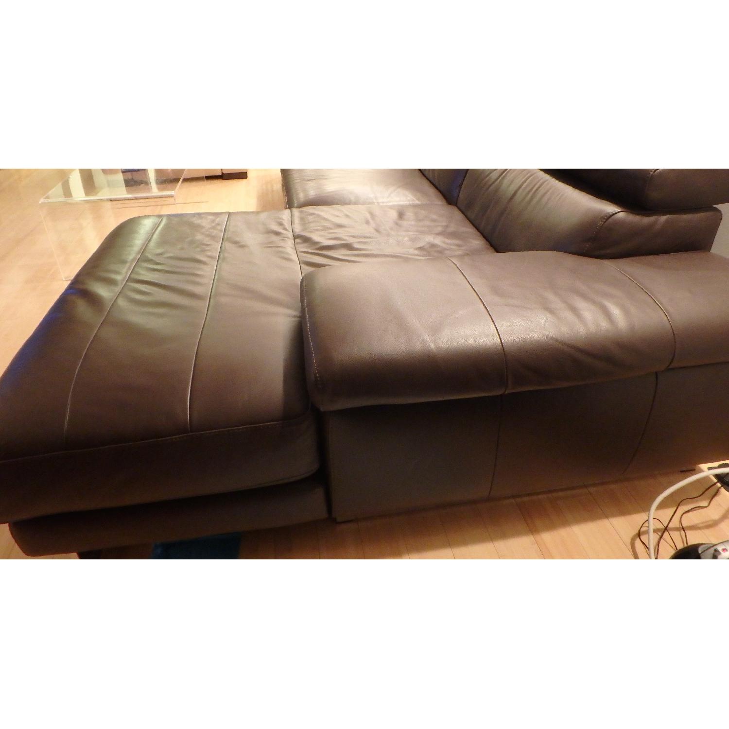 Natuzzi Leather Sectional - image-9