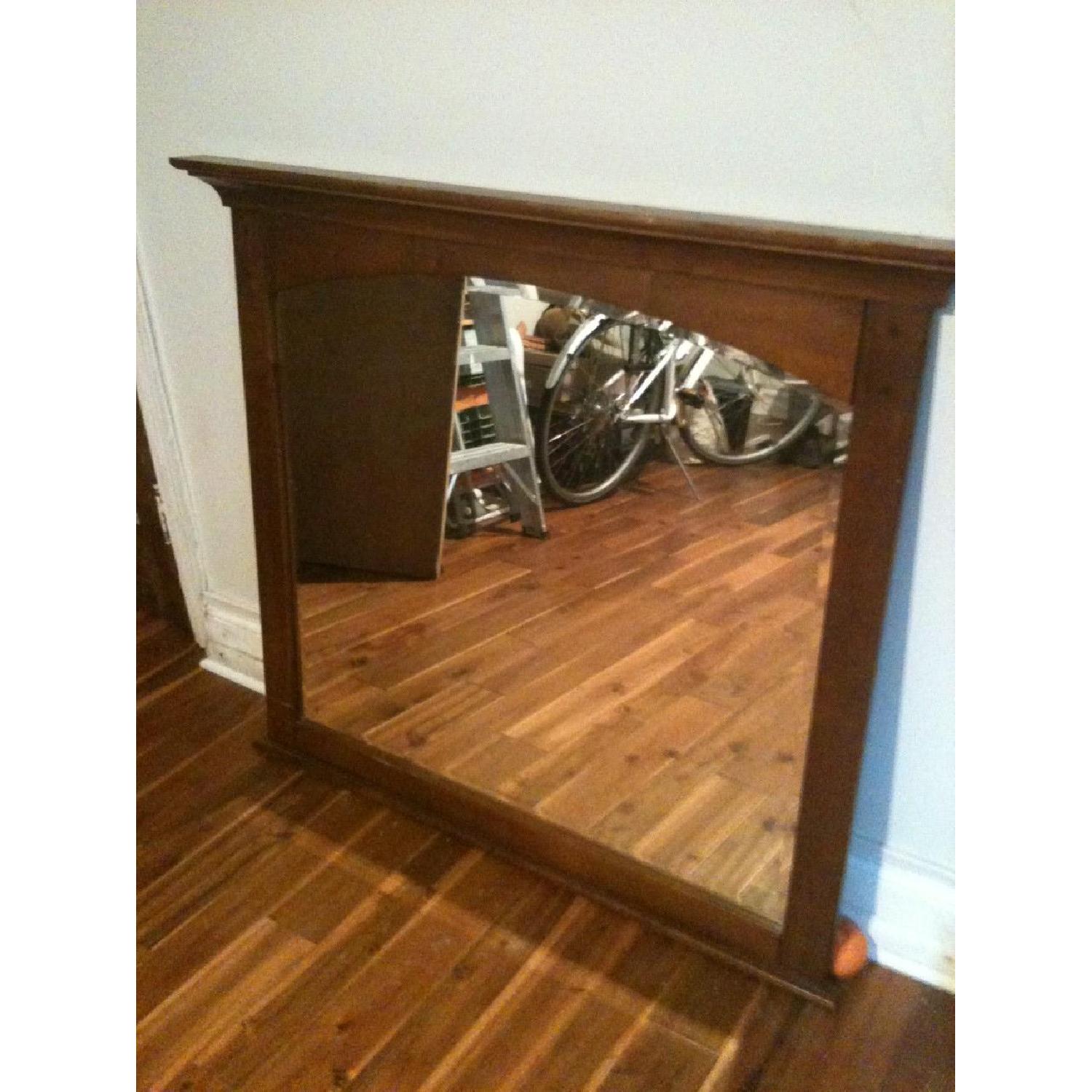 Vintage Arched Bevelled Wall Mirror - image-1