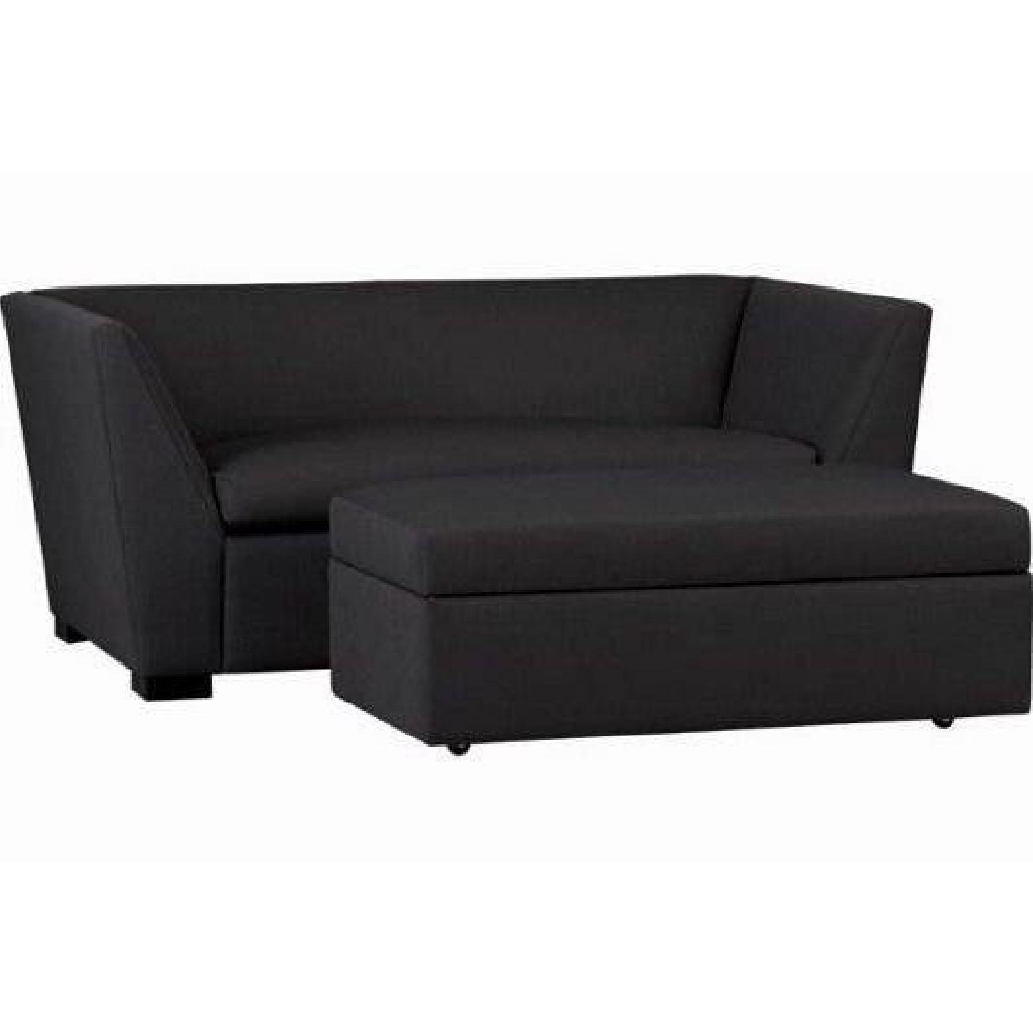 CB2 Julius Twin Sleeper Sofa with Storage Ottoman AptDeco