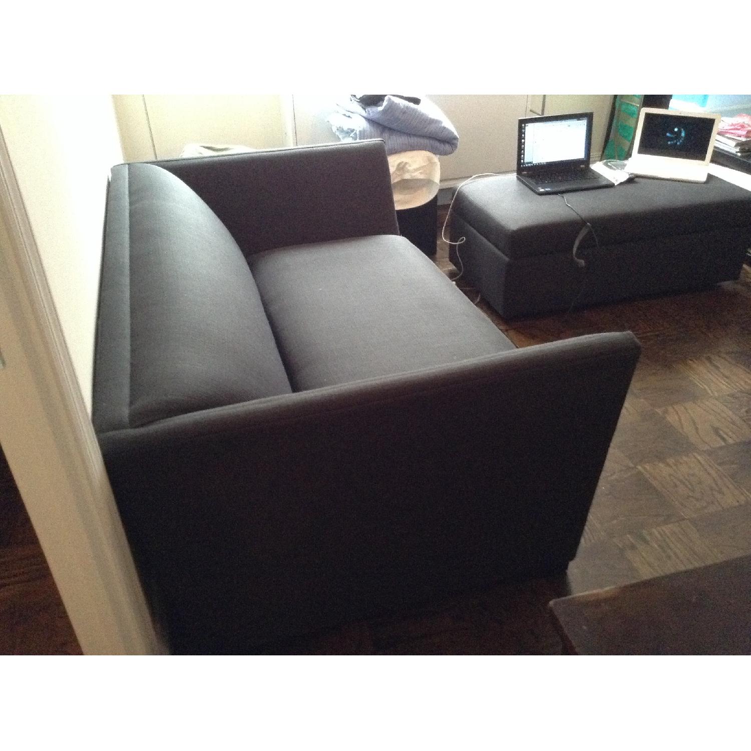 CB2 Julius Twin Sleeper Sofa with Storage Ottoman - image-4