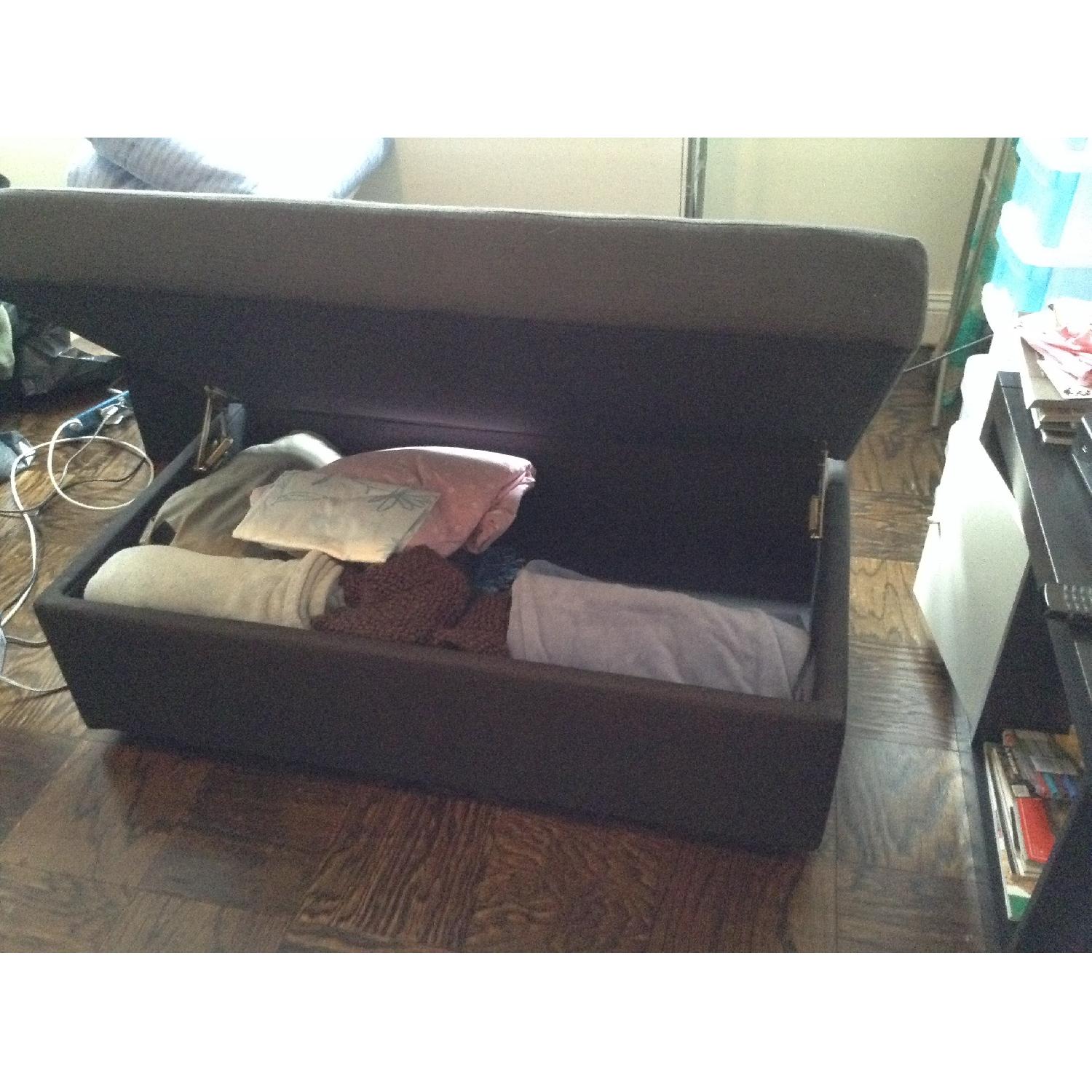 CB2 Julius Twin Sleeper Sofa with Storage Ottoman AptDeco