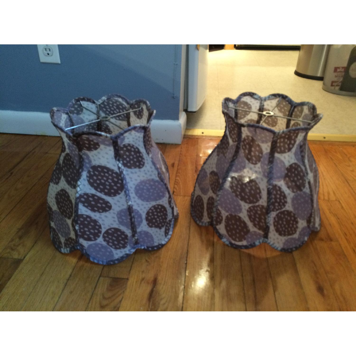 Anthropologie Eggplant Lamp Shades - Set of 2 - image-1
