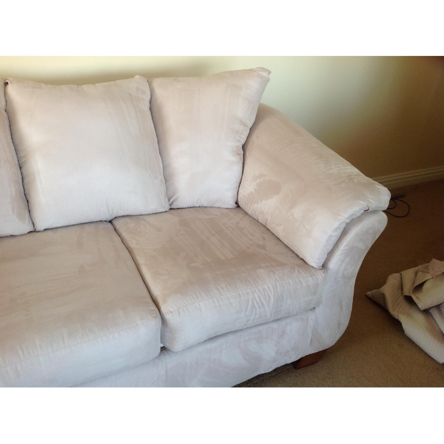 Oyster Microfiber Sofa - image-4