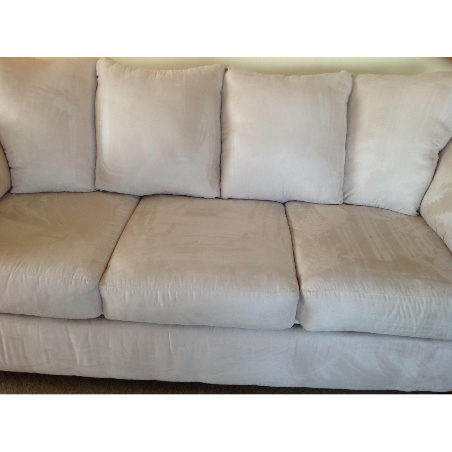 Oyster Microfiber Sofa - image-5
