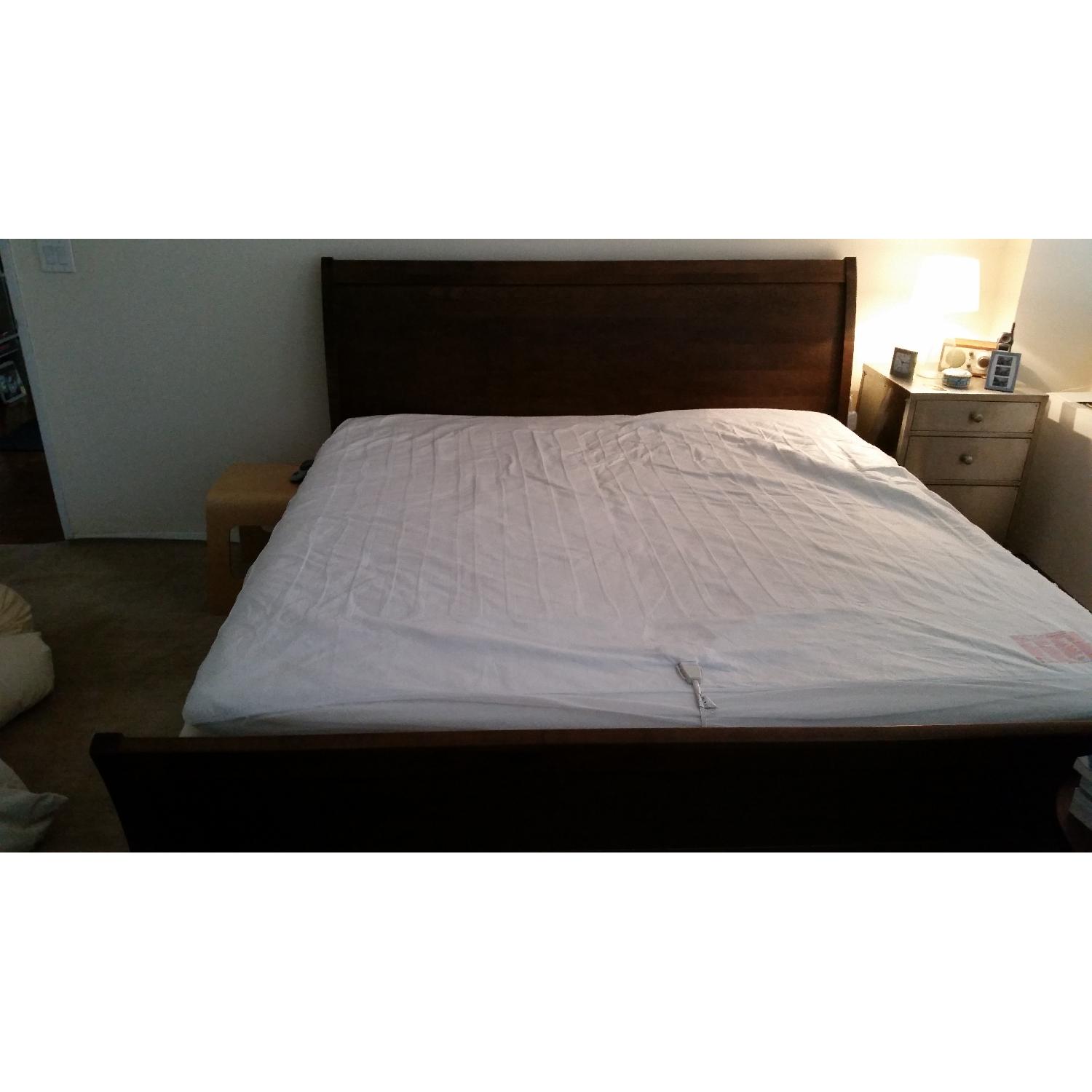Jensen Lewis King Wooden Sleigh Bed Frame - image-1