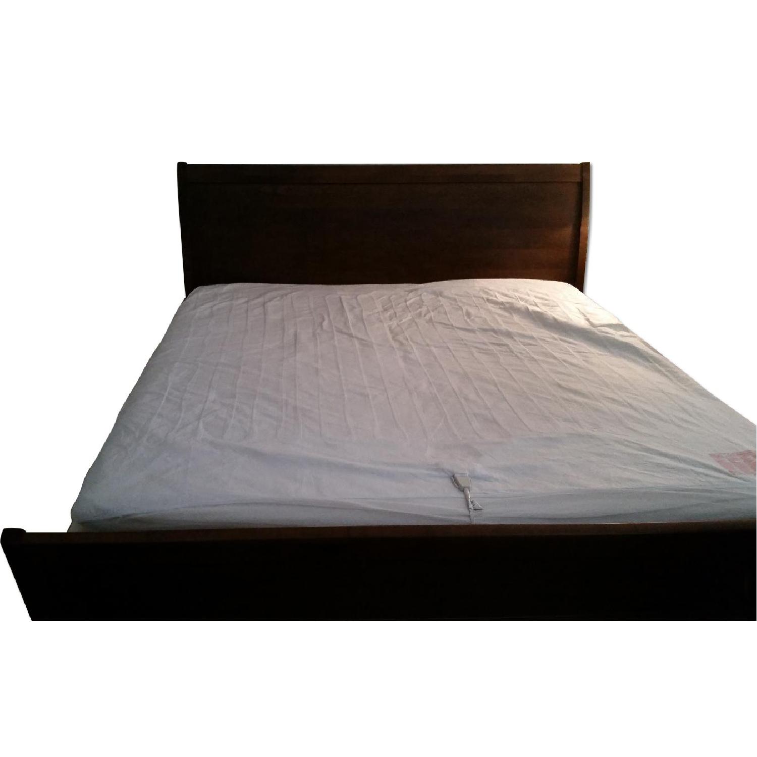Jensen Lewis King Wooden Sleigh Bed Frame - image-0