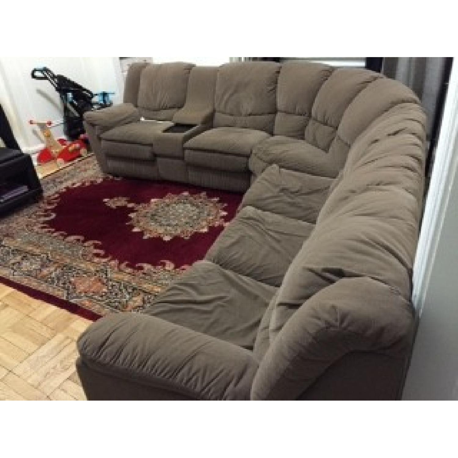Elran Queen Sleeper Sectional Couch with 2 Reclining Seats - image-3