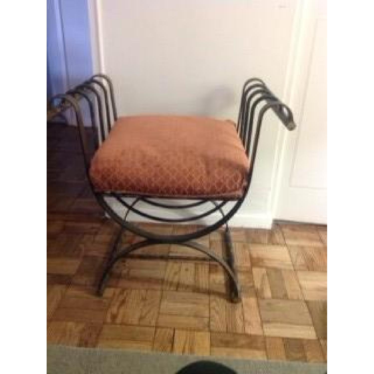 Brancusi Benches w/ Velvet Cushions - Set of 2 - image-1