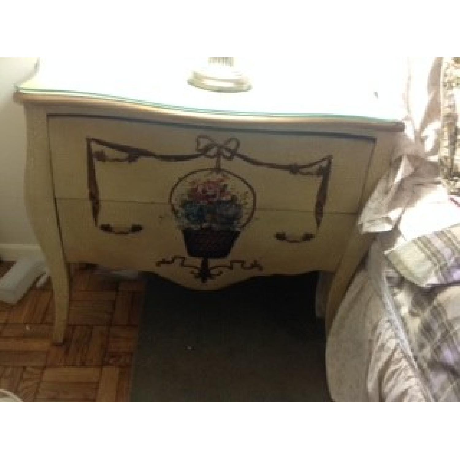 Seminole Hand Painted Ivory Nightstand - image-1