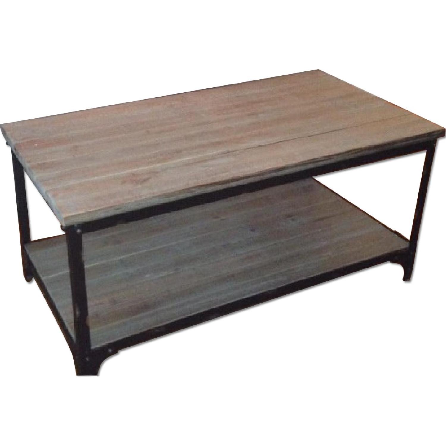 Grey Weathered Wood Coffee Table - image-0
