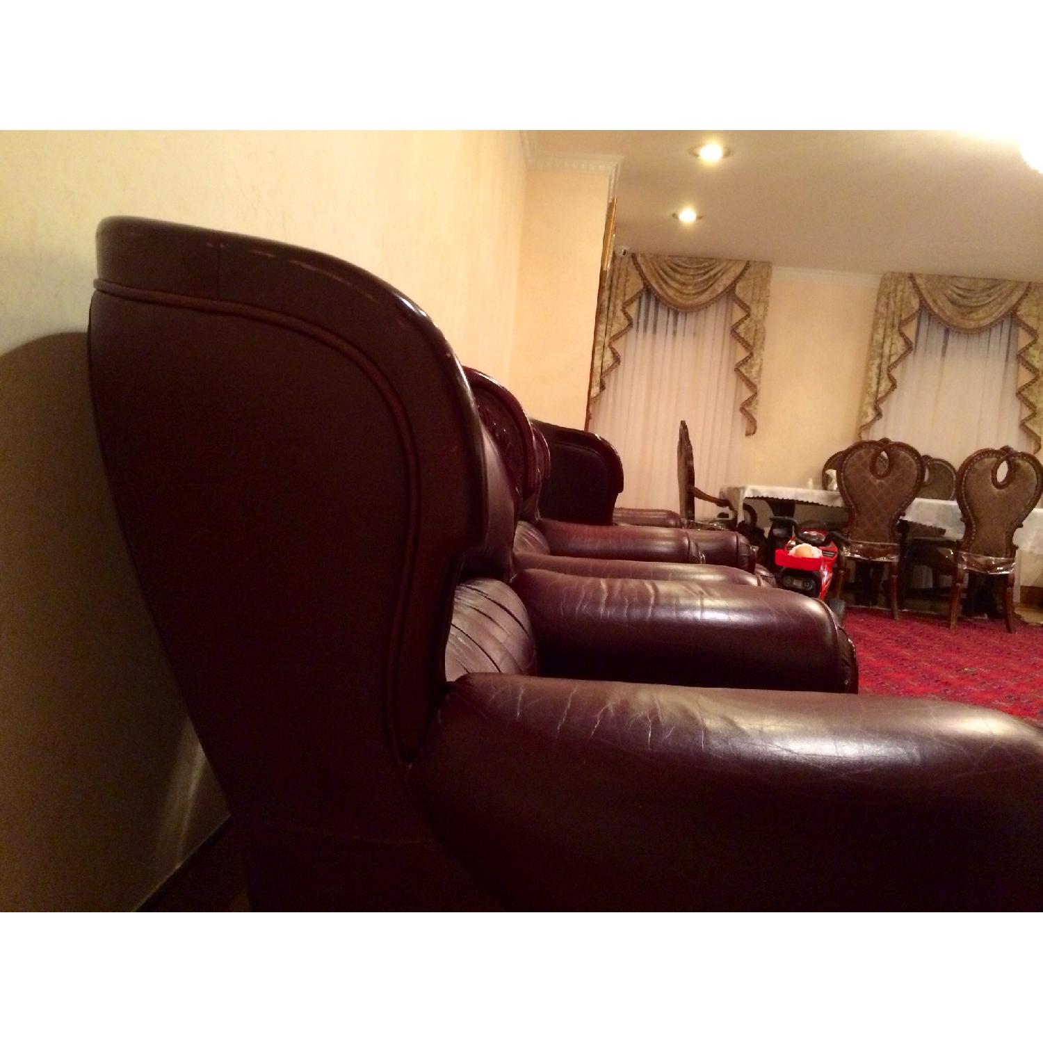 Mahogany Leather Arm Chair - image-4