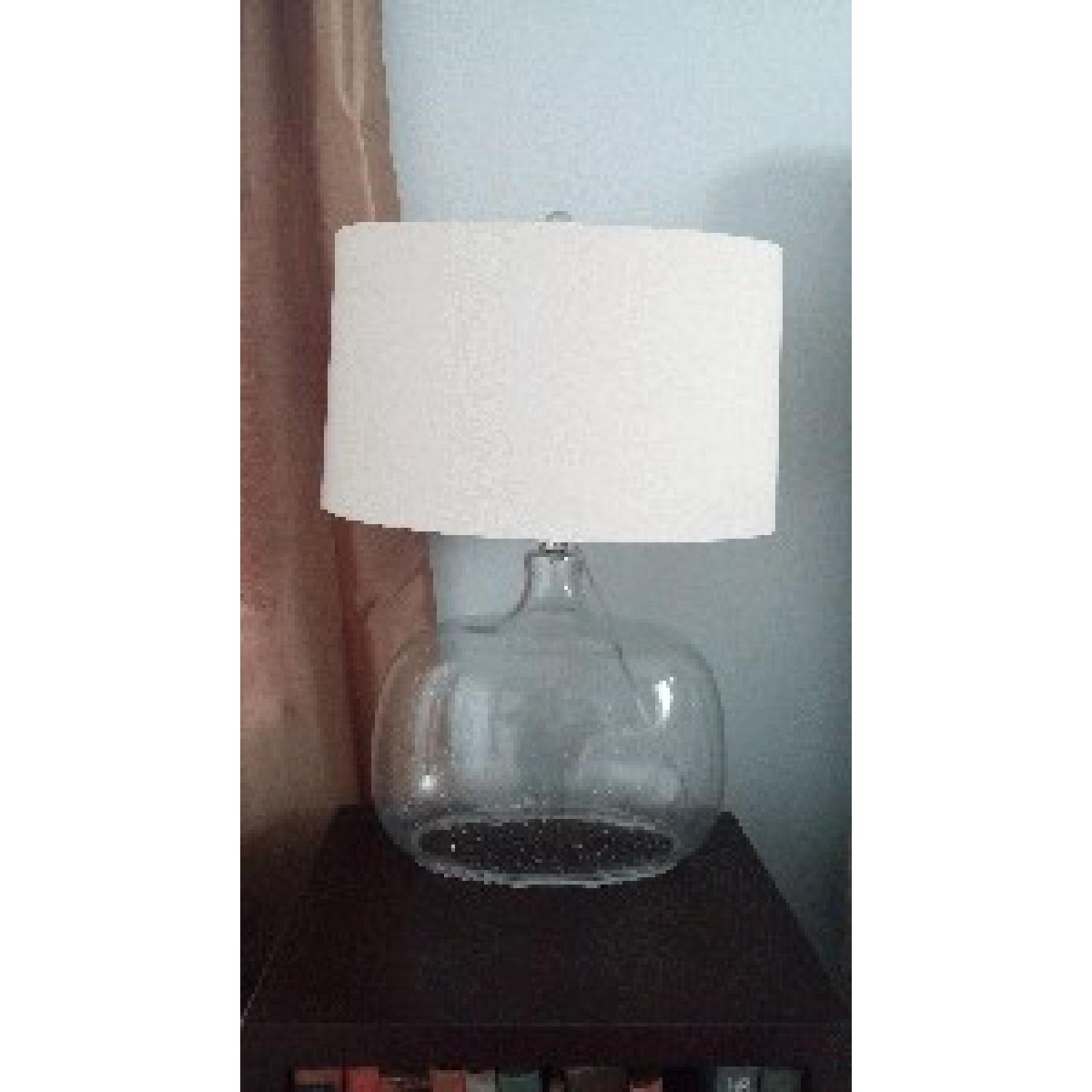 Home Goods Clear Glass Jug Table Lamps - Pair - image-1