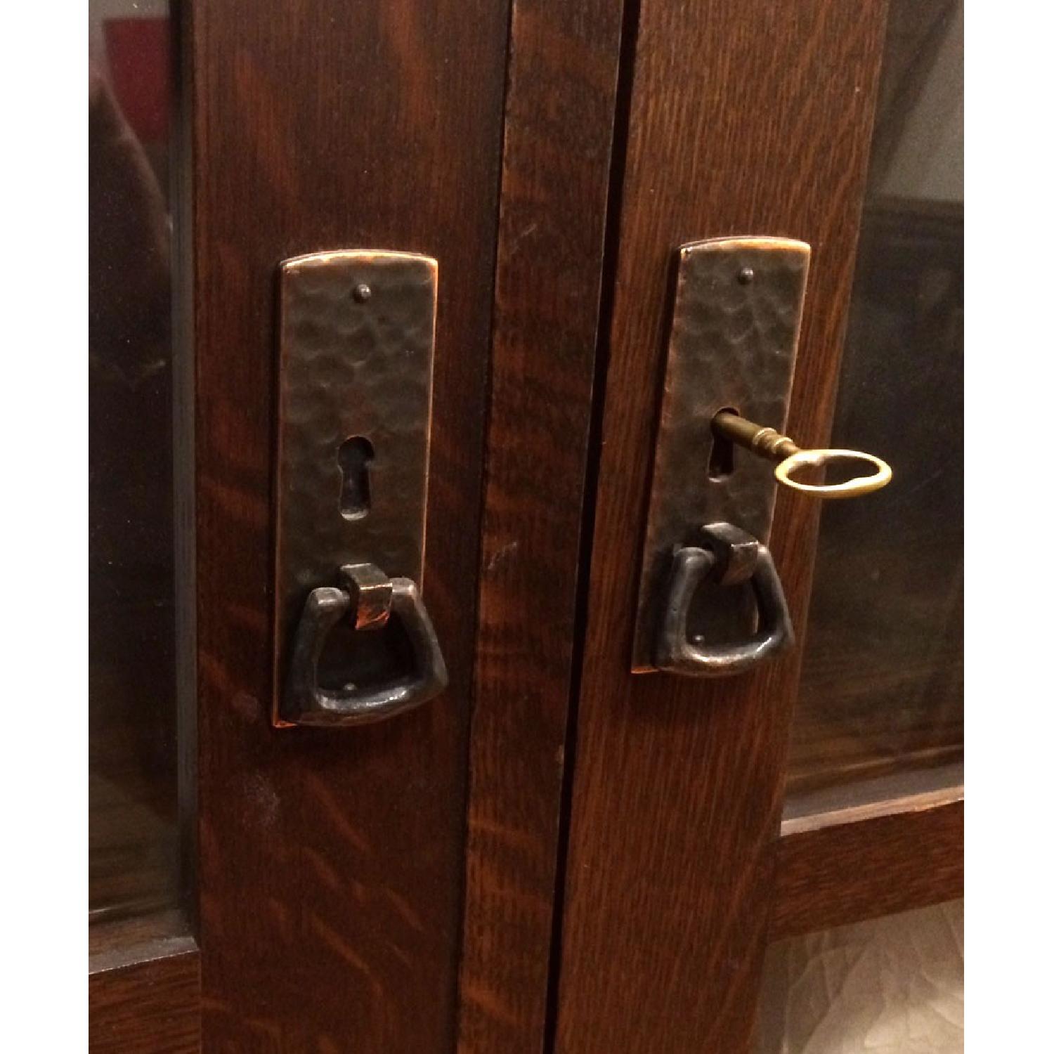 Stickley Double Door Oak Bookcase - image-5