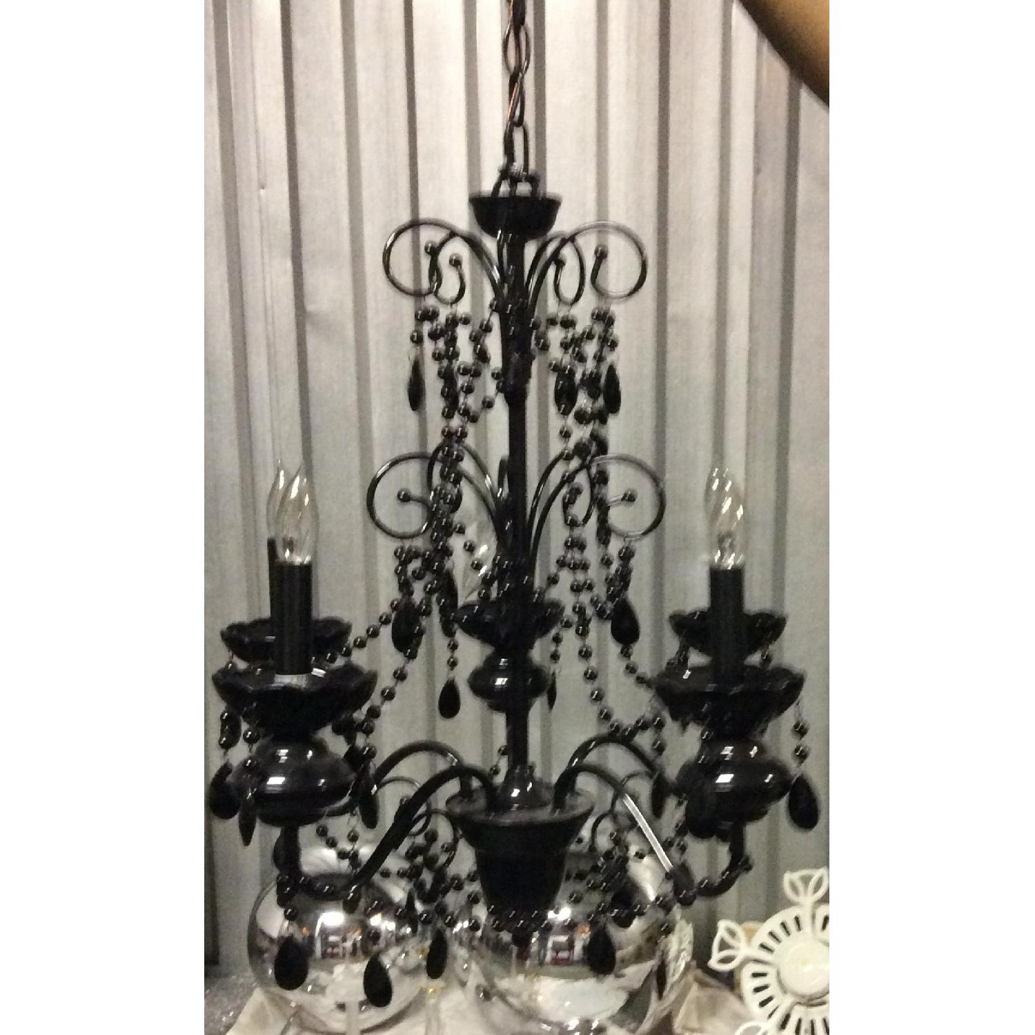 Black Venetian 6-Arm Chandelier - image-2