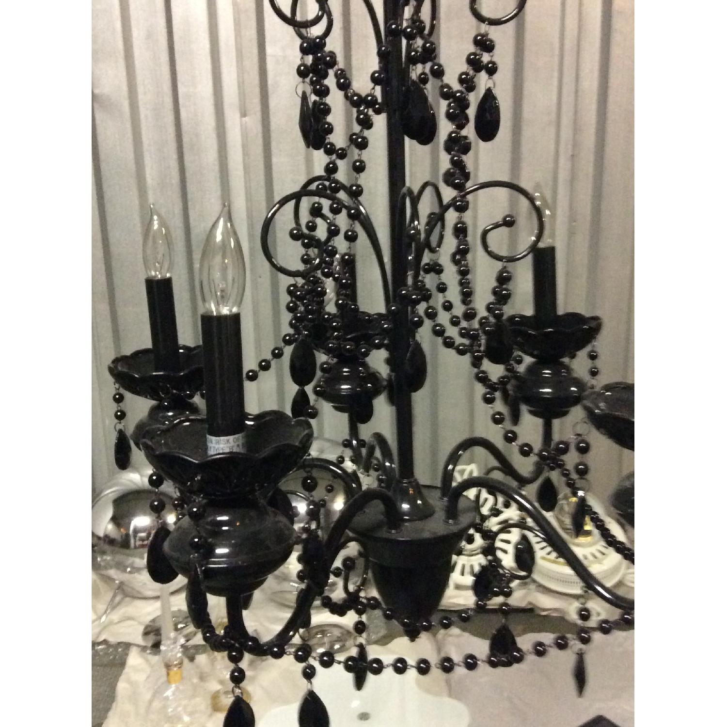 Black Venetian 6-Arm Chandelier - image-5