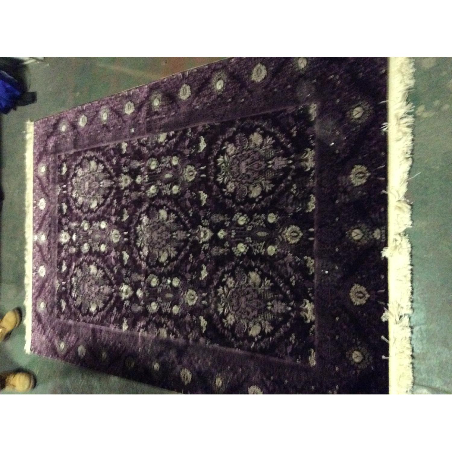 Passionate for Purple Silk Rug - image-1