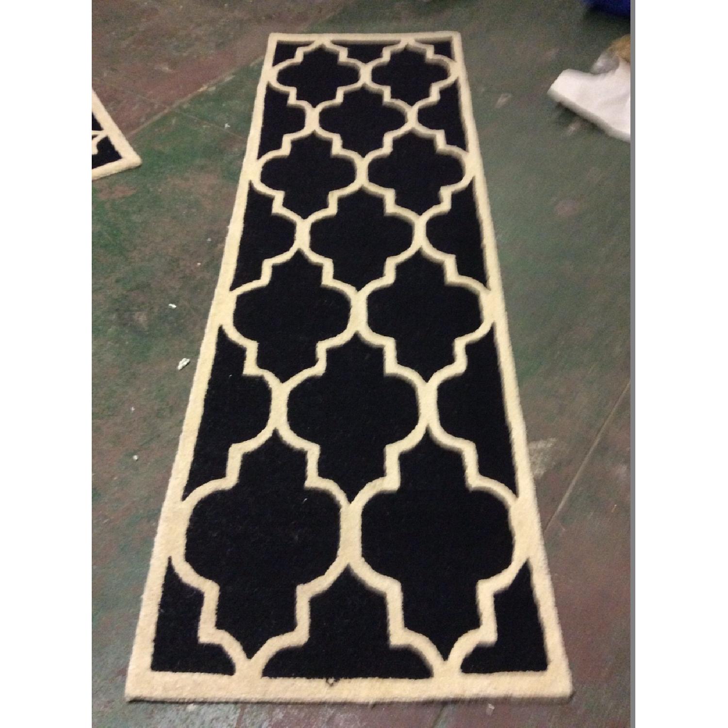 Safavieh Handmade Cambridge Moroccan Black Wool Rugs - Set of 2 - image-1