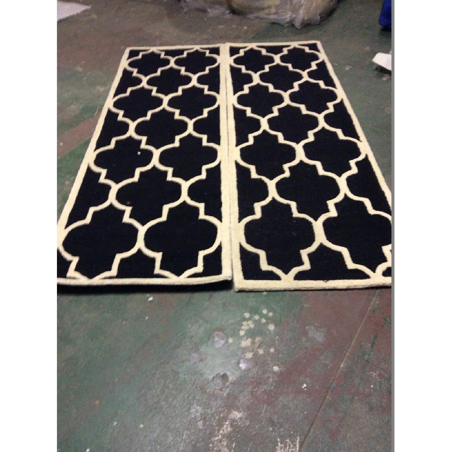 Safavieh Handmade Cambridge Moroccan Black Wool Rugs - Set of 2 - image-2