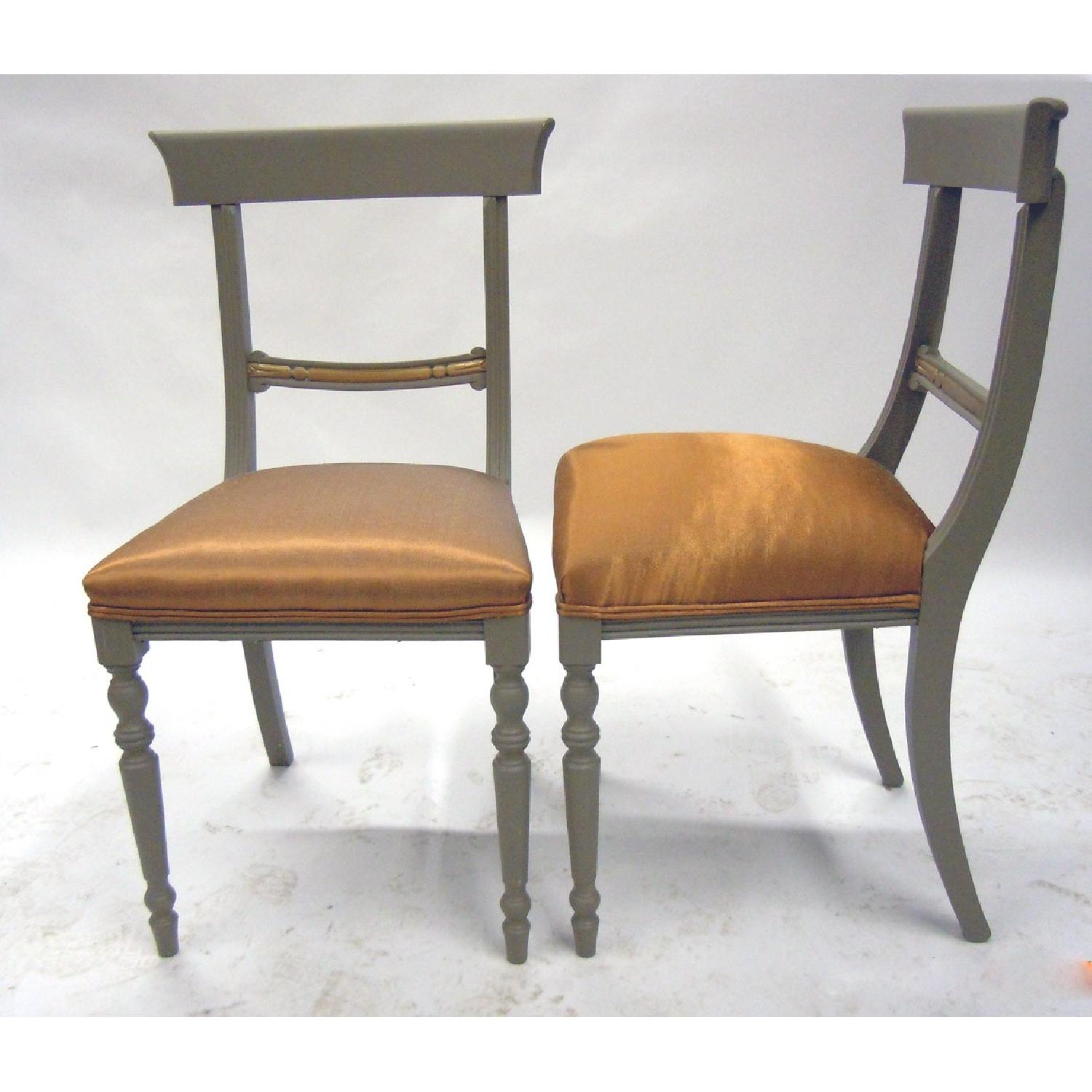 Biedermeier Style Painted Dining Chairs - Set of 6 - image-3