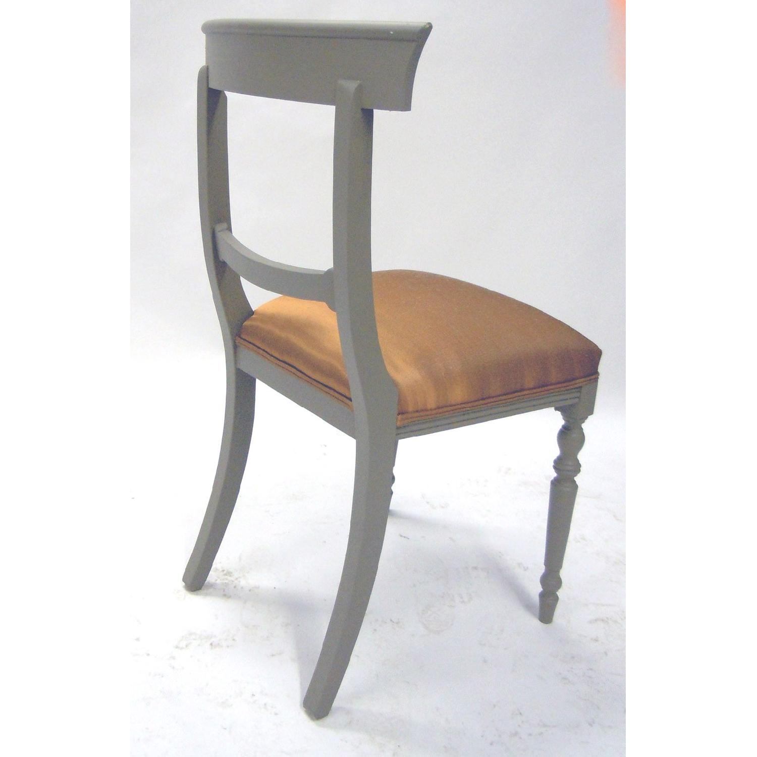 Biedermeier Style Painted Dining Chairs - Set of 6 - image-4