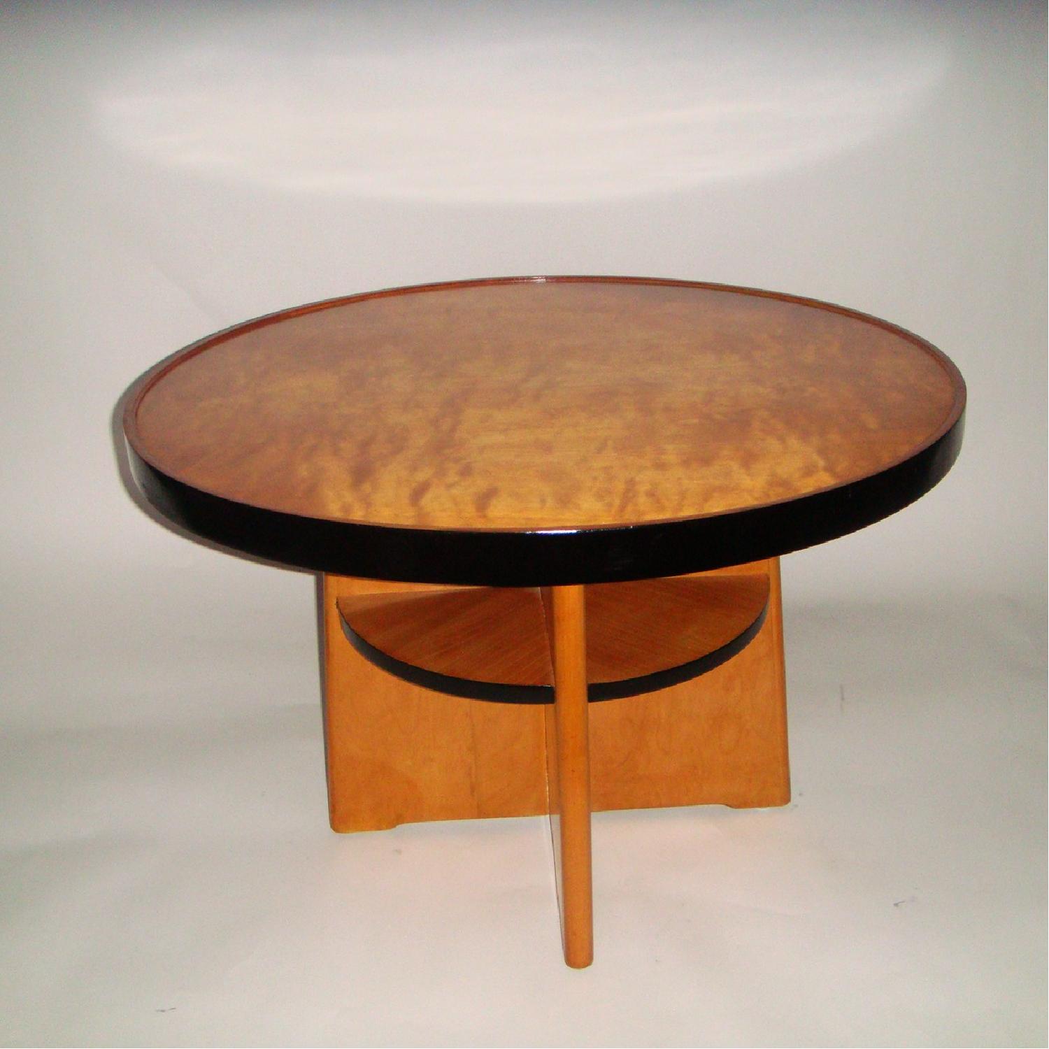 Swedish Art Deco Flame Birch Coffee Table - Thumbnail 3