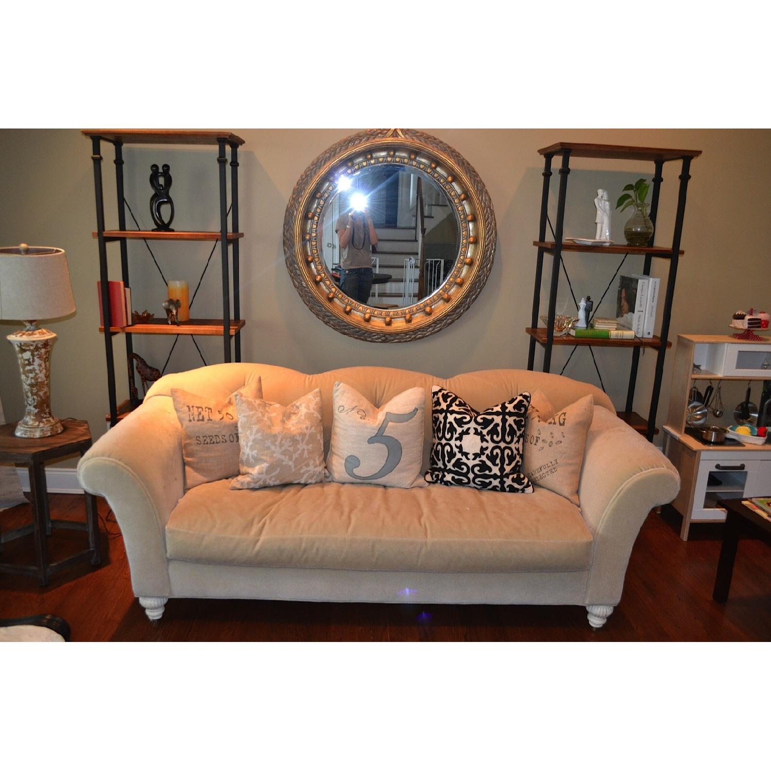 White Matching Mohair Sofa + Chair - image-6