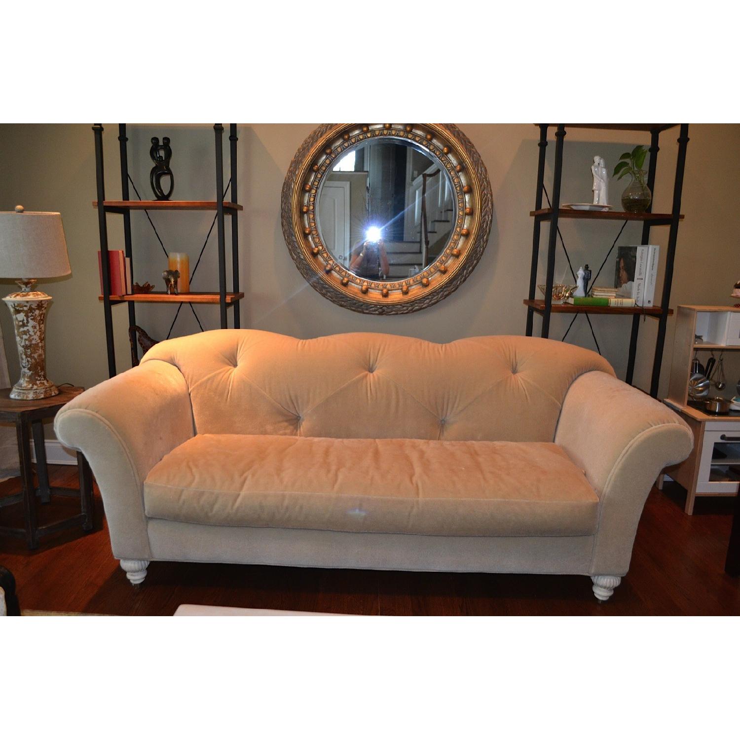 White Matching Mohair Sofa + Chair - image-7
