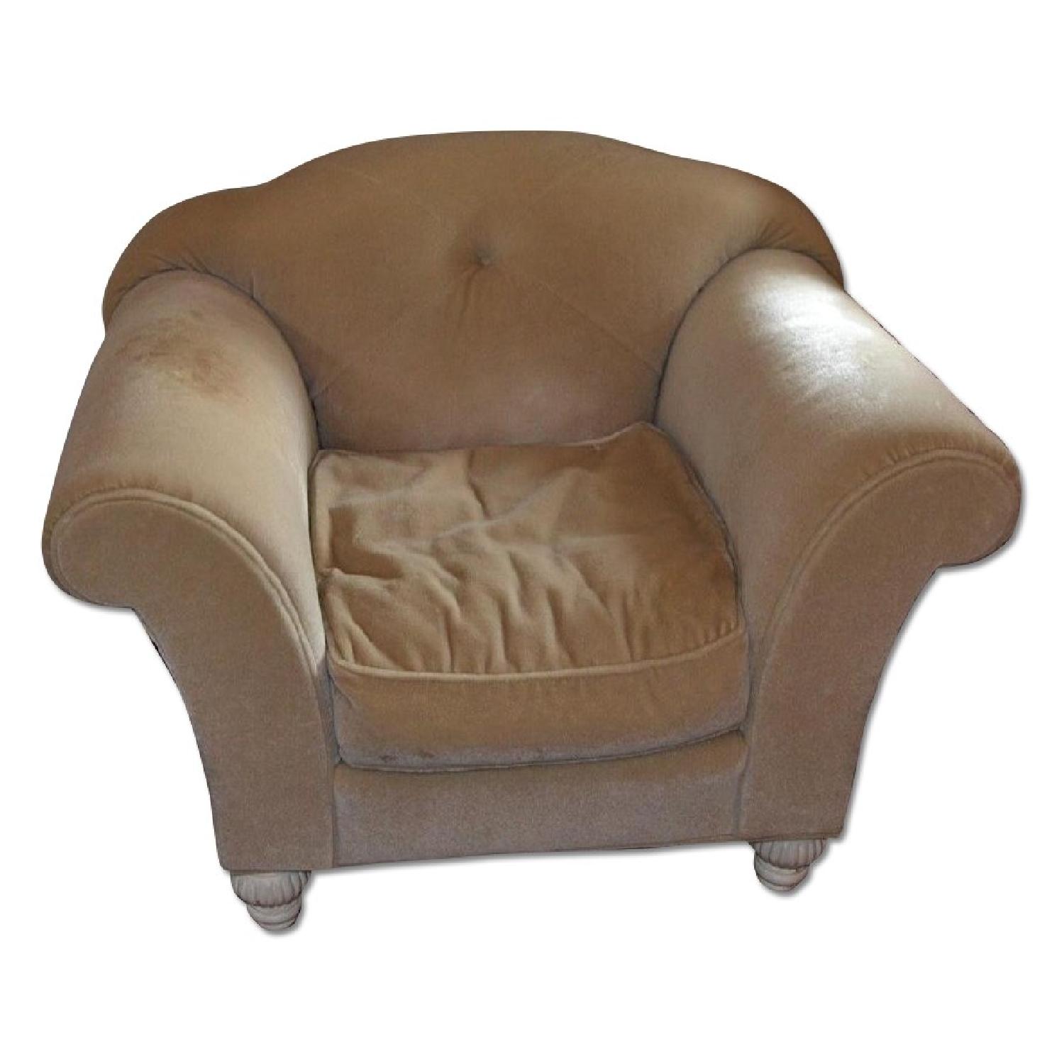 White Matching Mohair Sofa + Chair - image-8