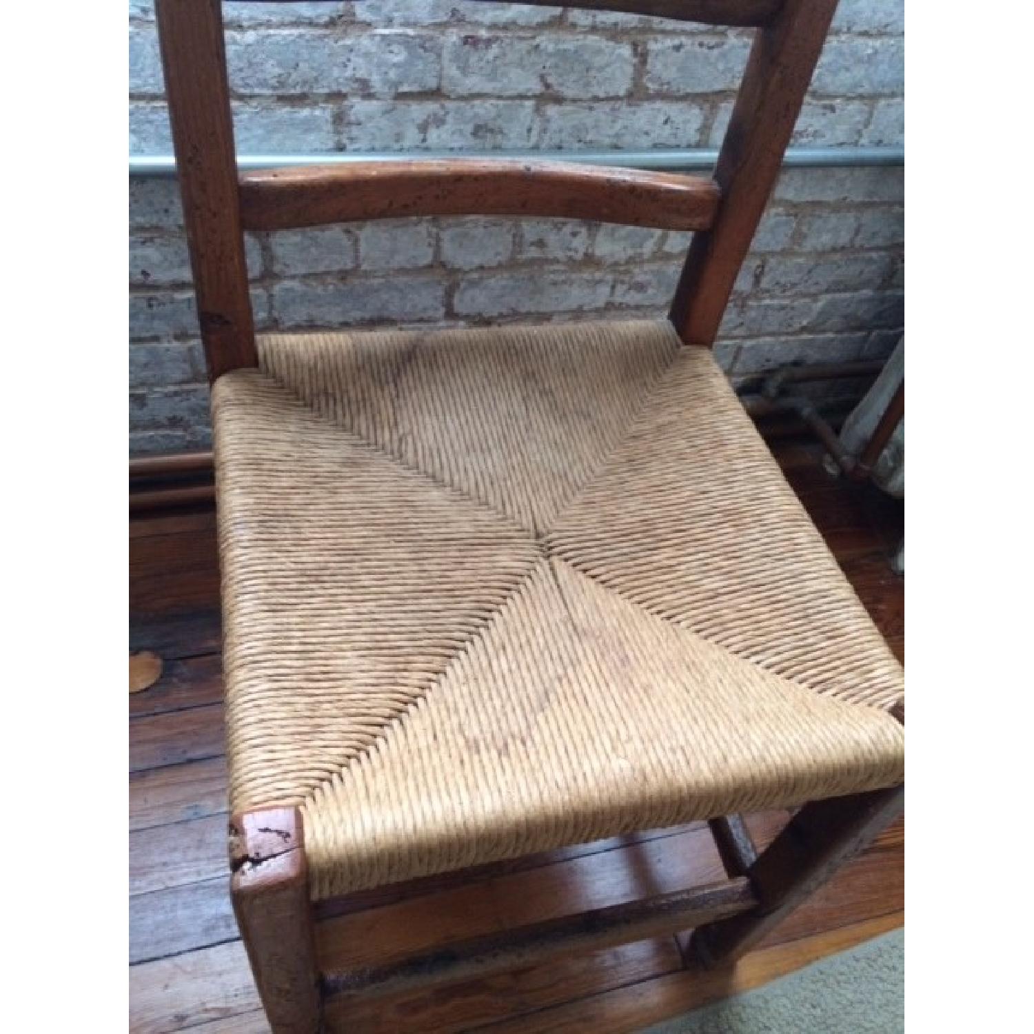 Primitive Antique Dining Chair w/ Twine Seat - image-2