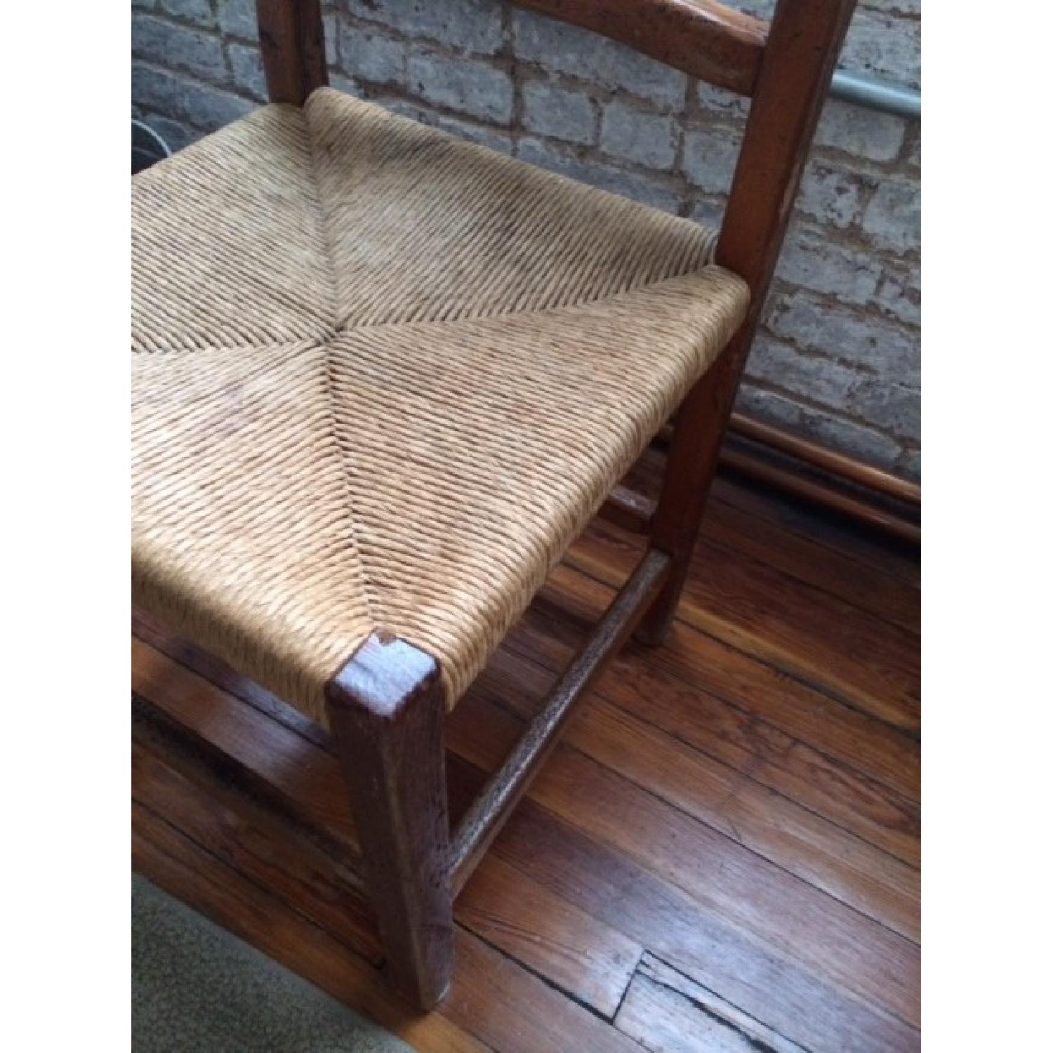 Primitive Antique Dining Chair w/ Twine Seat - image-4