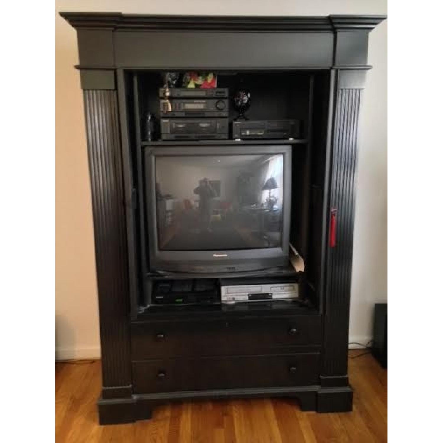 Uproar Home Black Alderwood Armoire - image-1