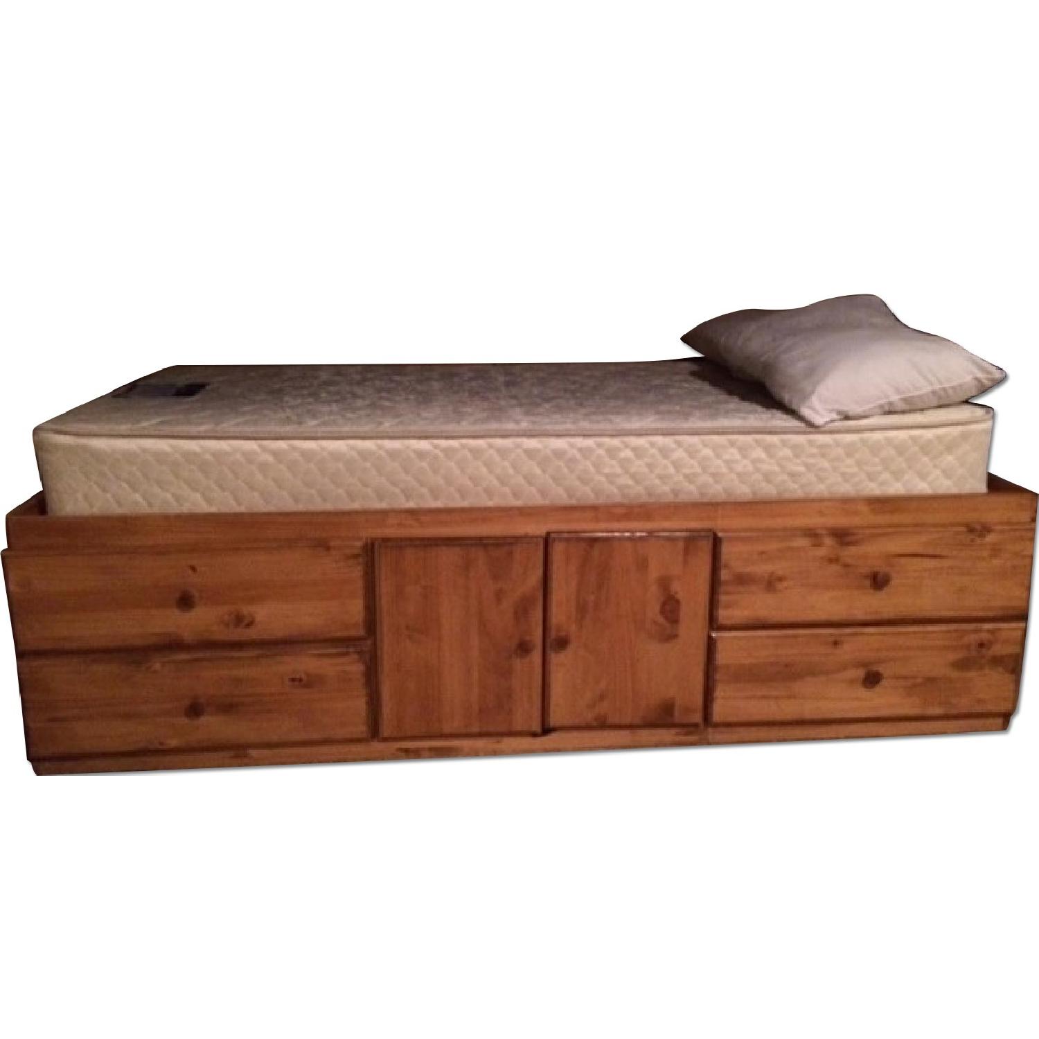 Gothic Cabinet Crafters Twin Captain's Bed - image-0