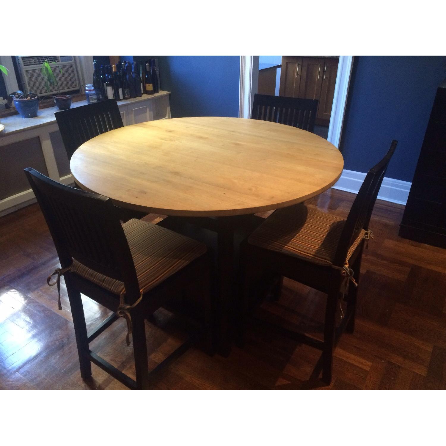Crate & Barrel High Dining Table w/ 4 Stools - image-13