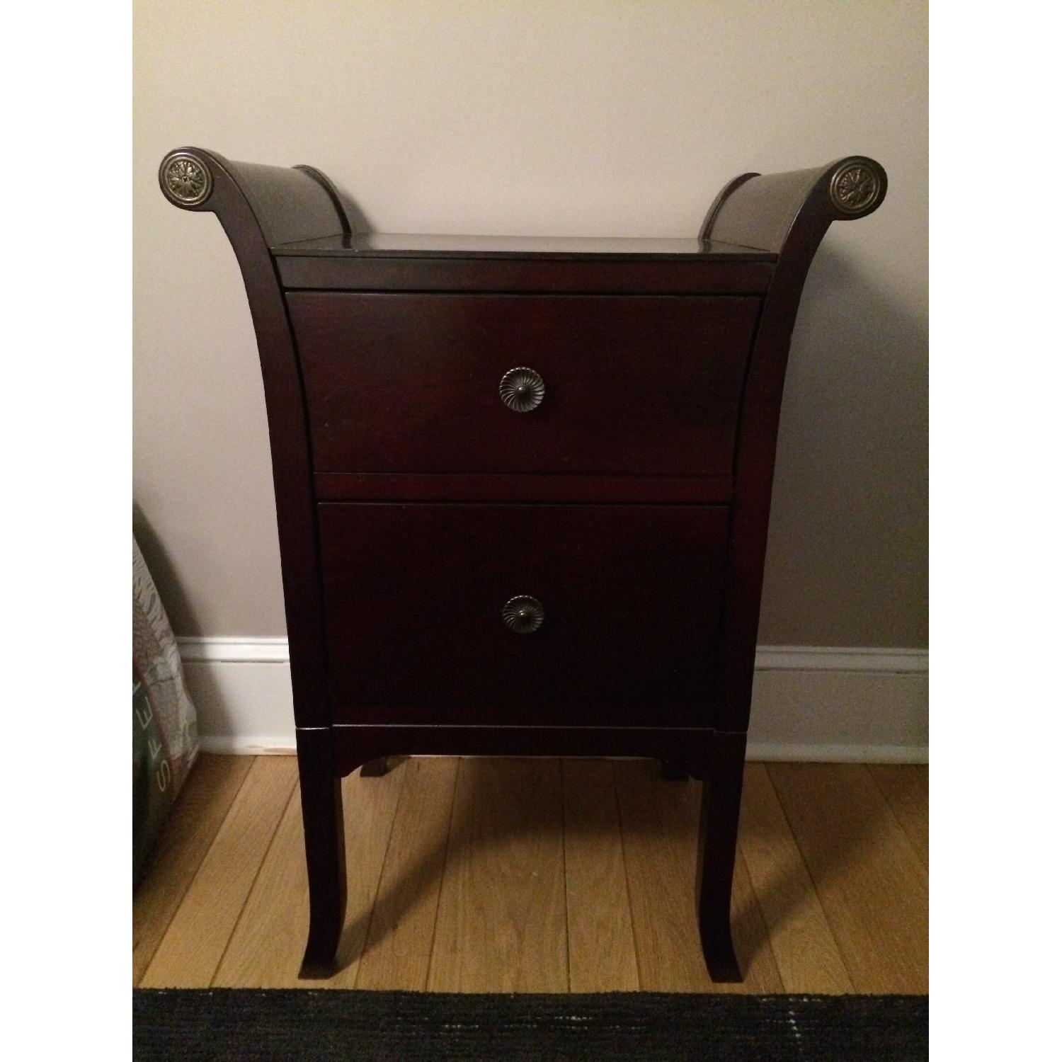 Bombay Company Dark Wood Nightstand - image-2