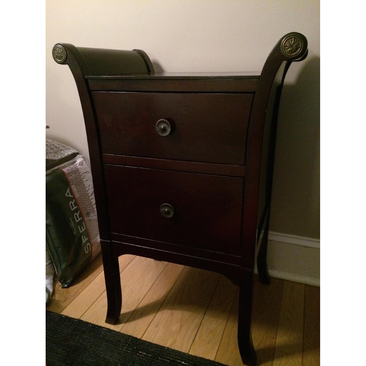 Bombay Company Dark Wood Nightstand - image-3