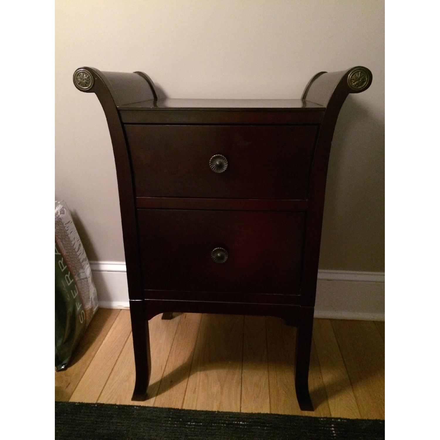 Bombay Company Dark Wood Nightstand - image-4